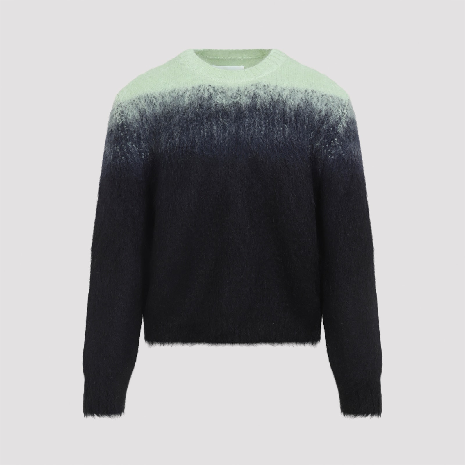 Jil Sander Ombre Mohair Wool Blend Sweater In Blue