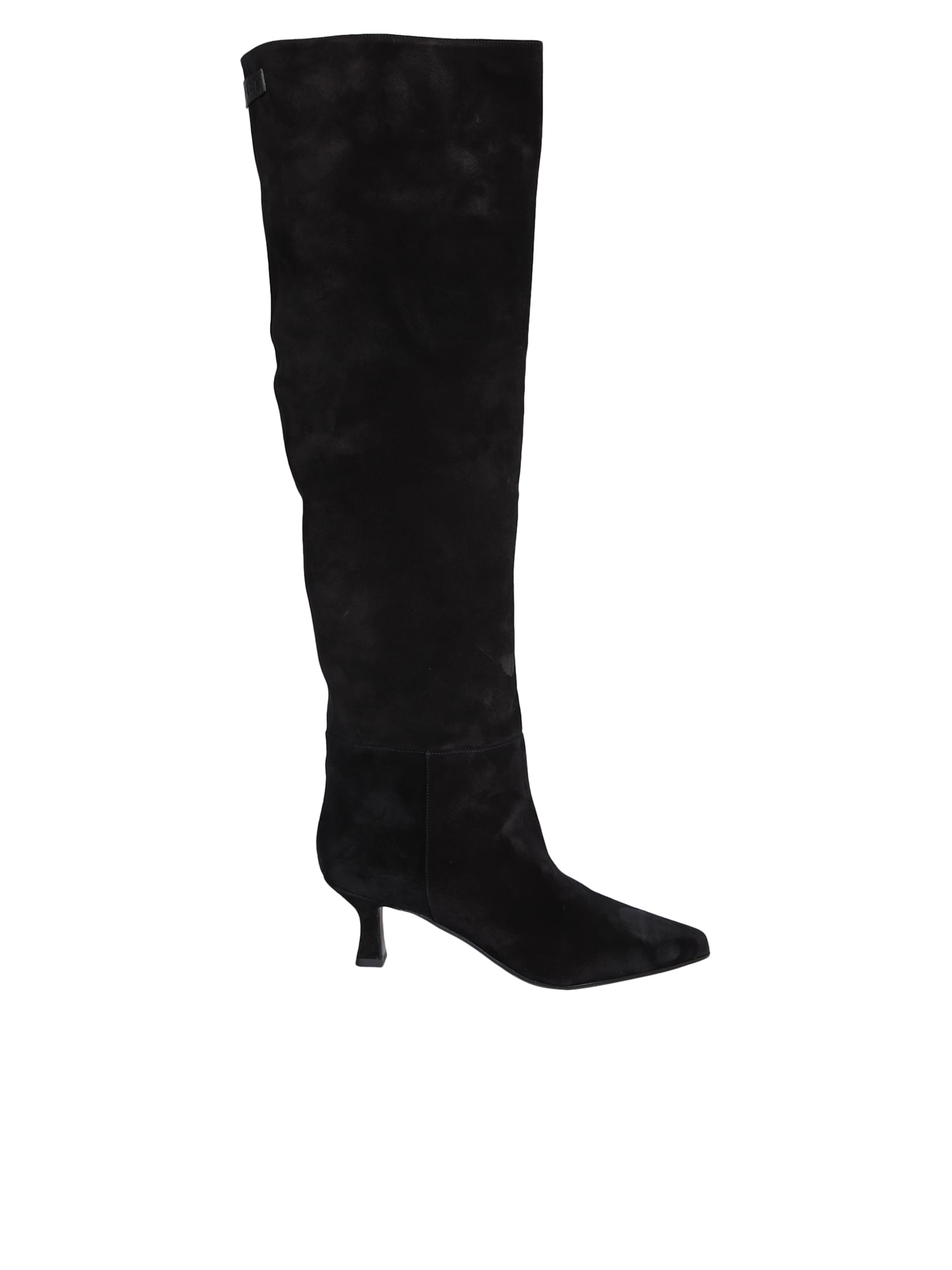 Bea Suede Black High Boots