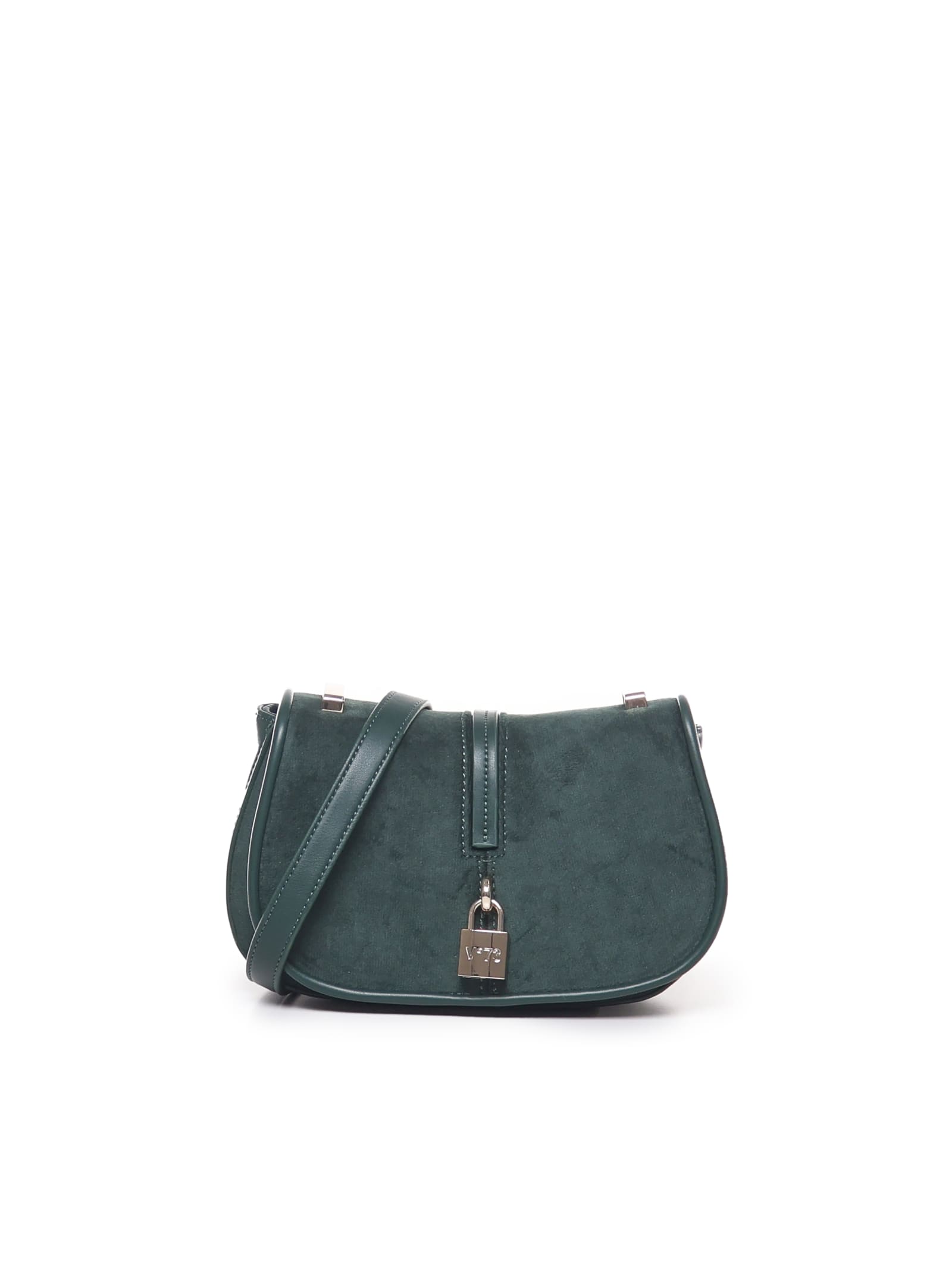 V73 Artemisia Shoulder Bag In Suede And Eco-leather In Green