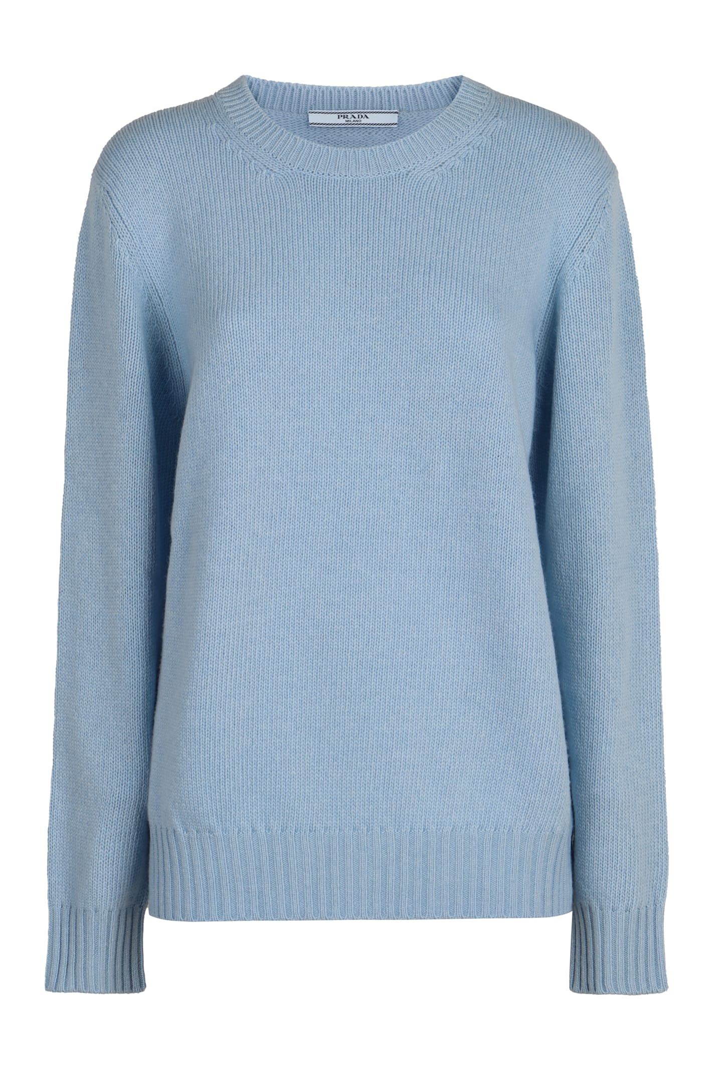 Shop Prada Wool And Cashmere Sweater In Light Blue