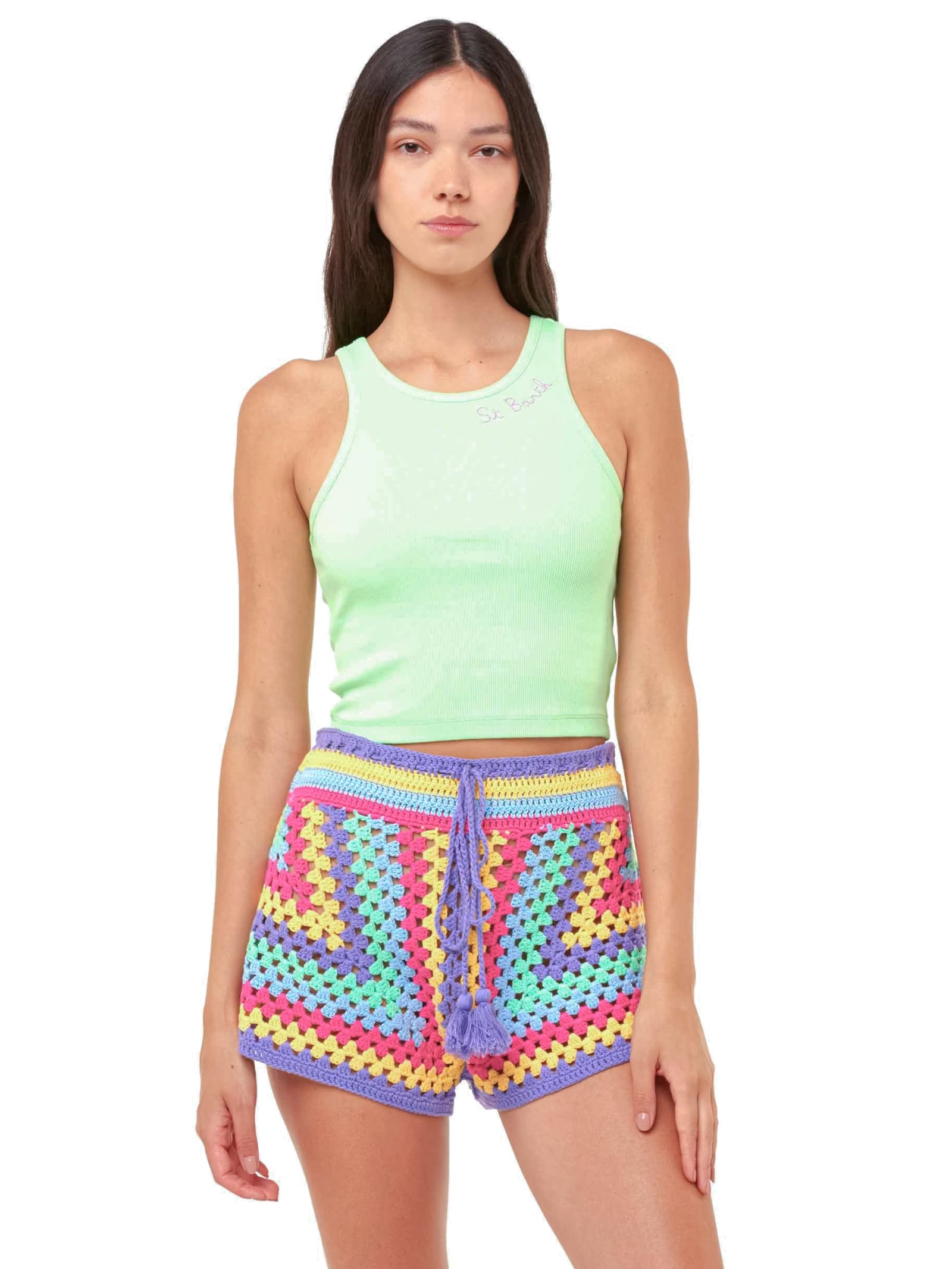 Multicolor Crochet Shorts