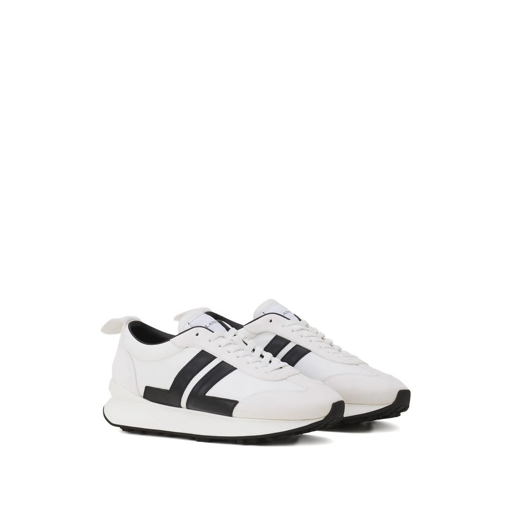 Lanvin Bumpr Color-blocked Sneakers In White