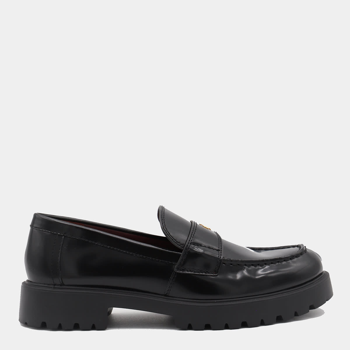 Shop Tory Burch Black Leather Loafers