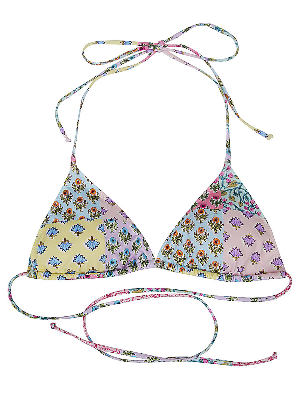 Mc2 Saint Barth Triangle Bikini Top In Multi