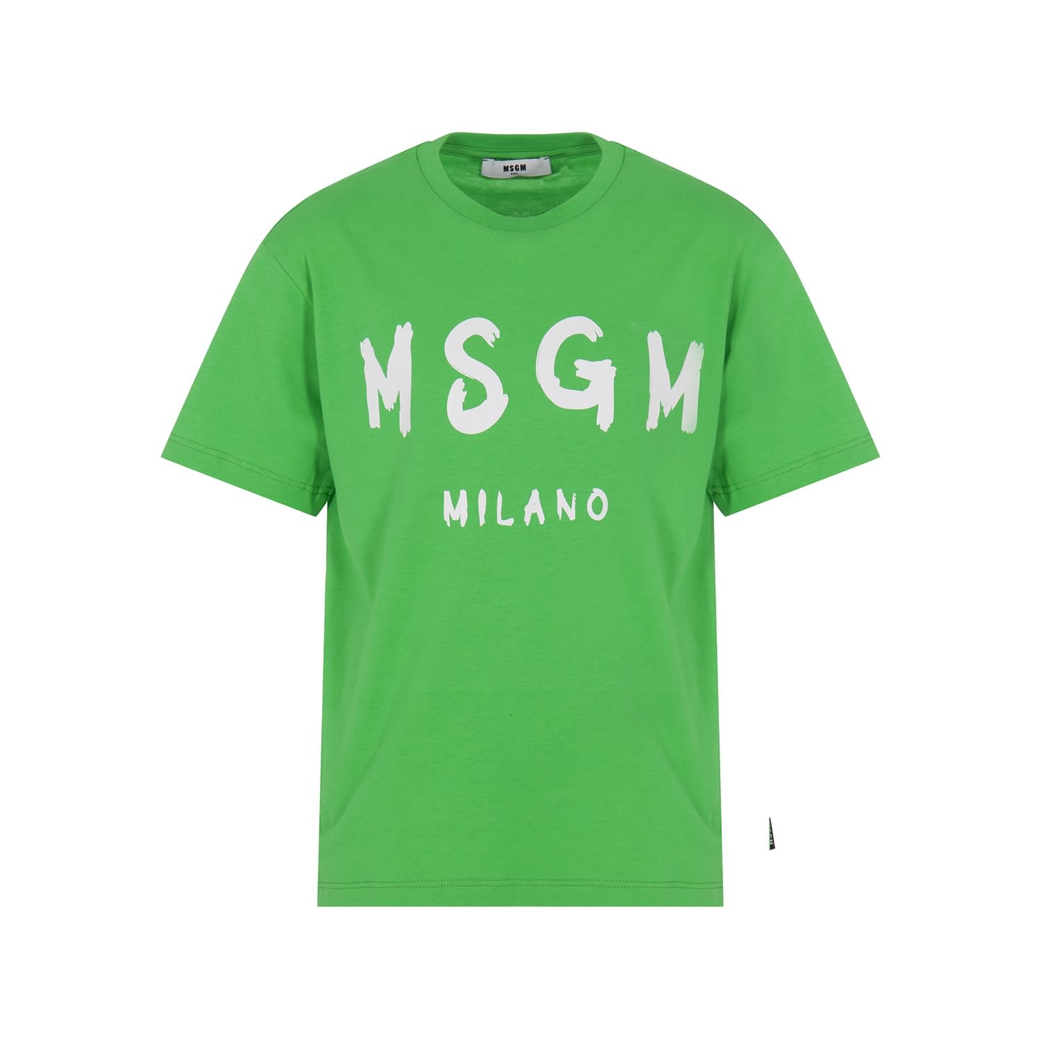 Msgm Kids' T-shirt Con Logo In Green