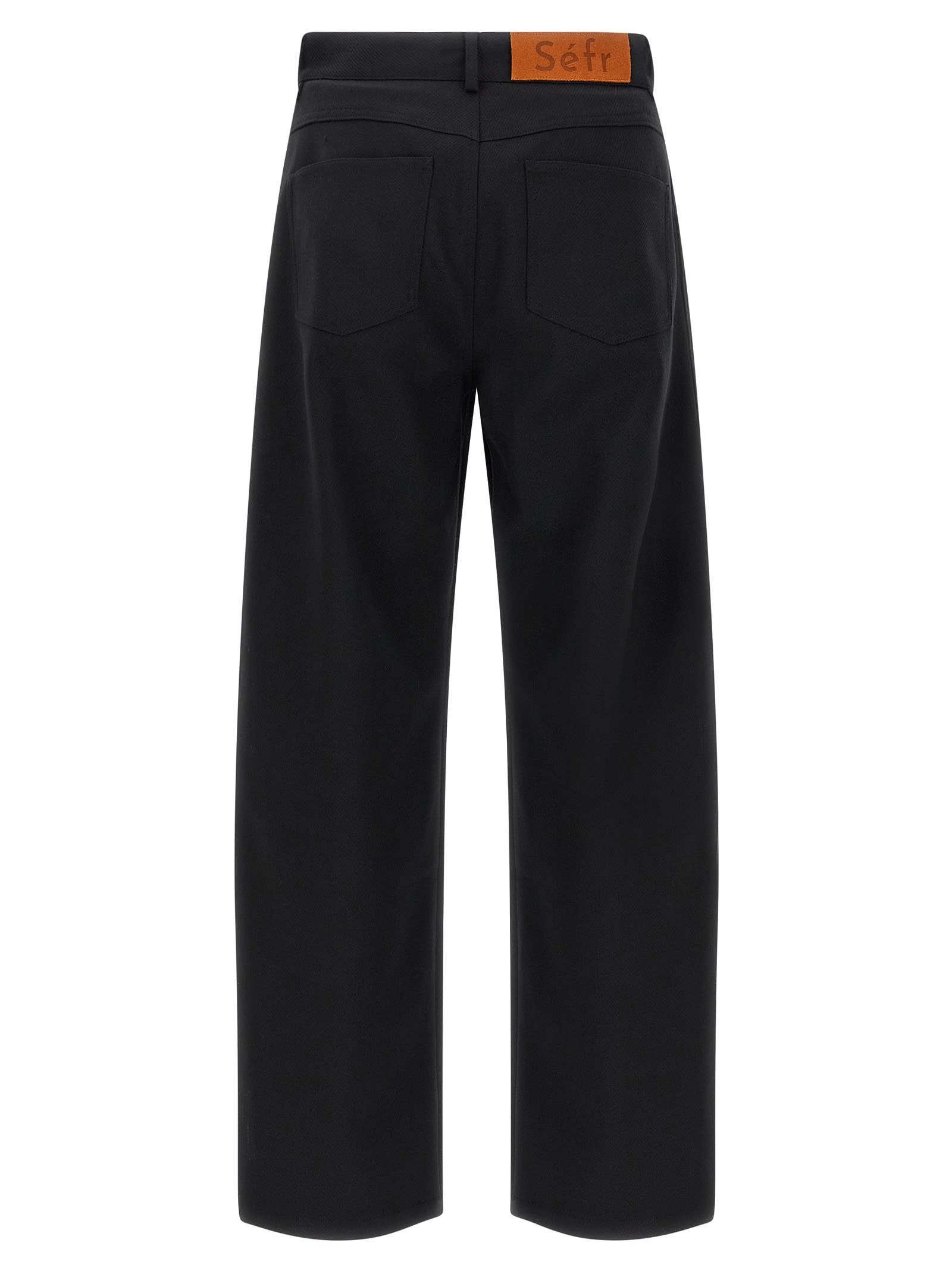 Séfr Wide-leg Casual Pants In Black