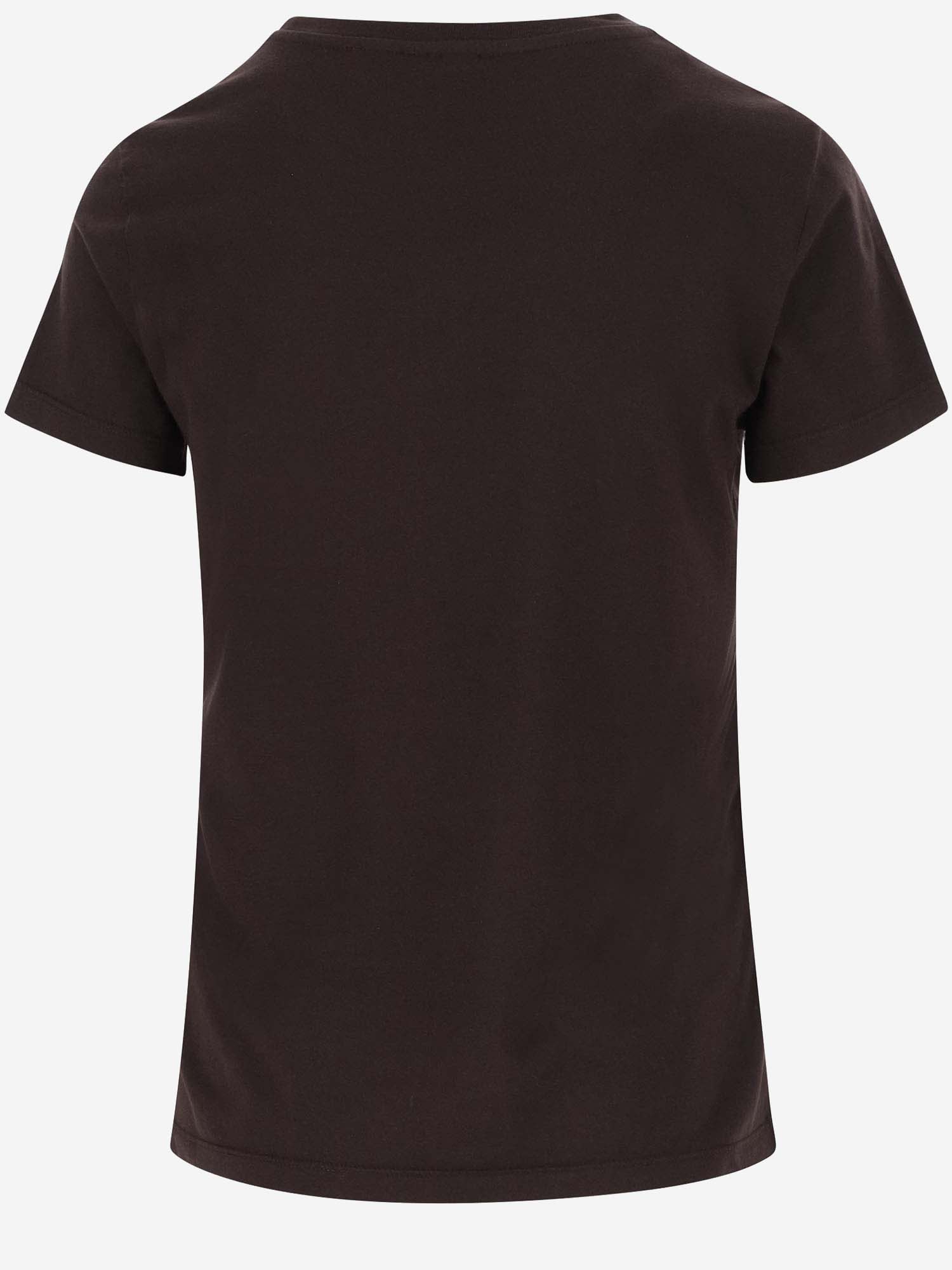 Pinko Cotton T-shirt With Logo In Black