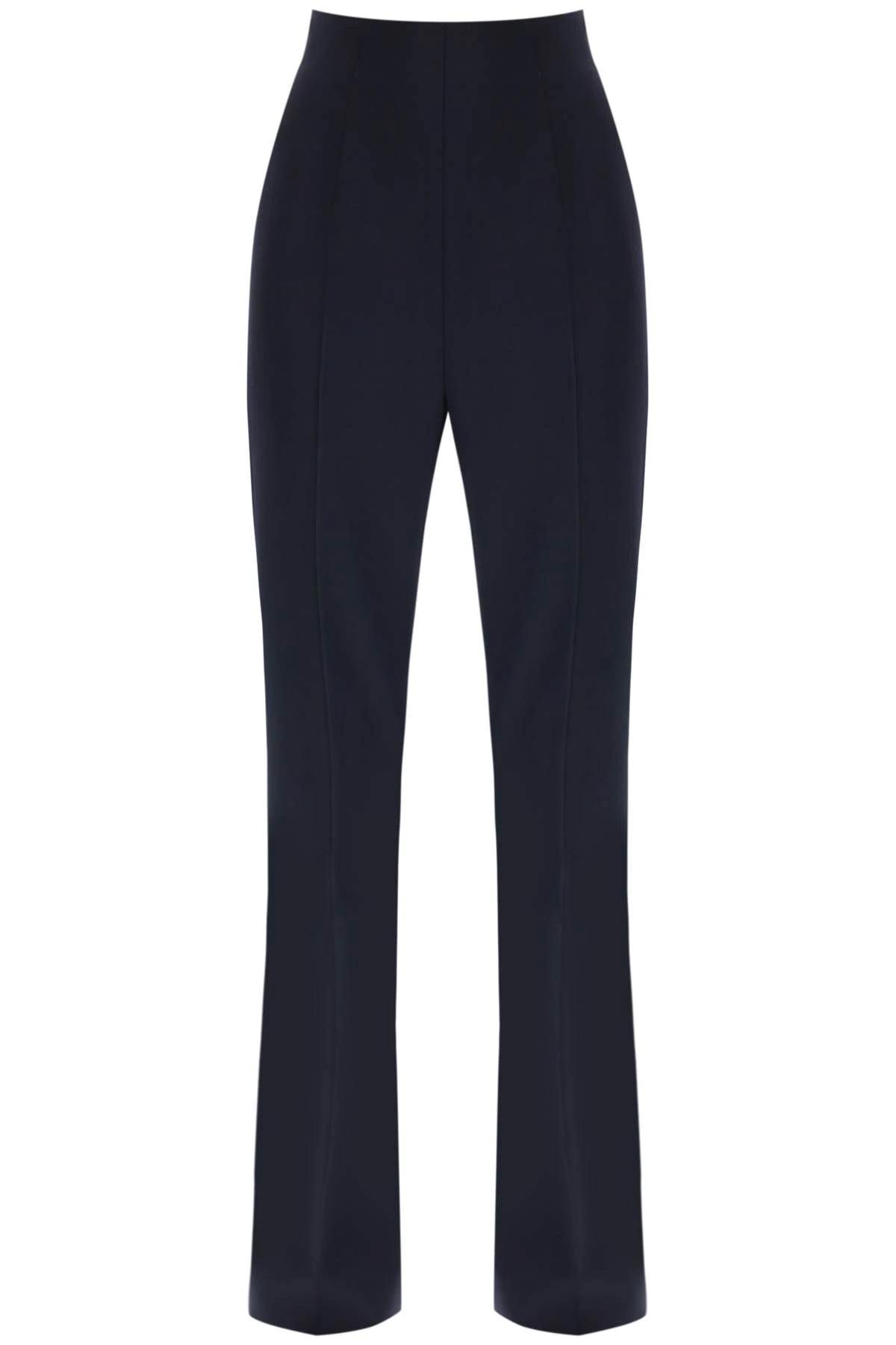 Shop Sportmax Elleni Stretch Wool Trousers In Black