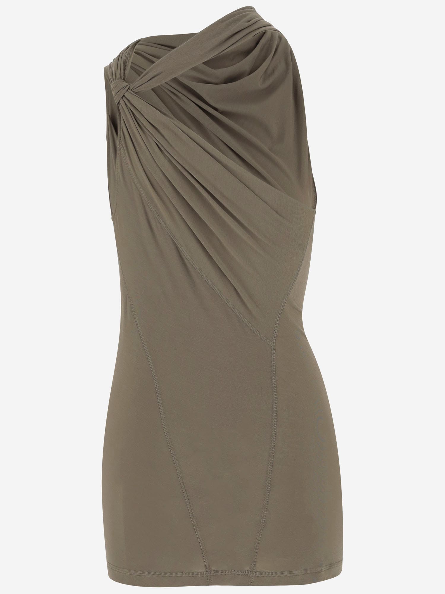 Helmut Lang Khaki Sleeveless Wind Top In Green