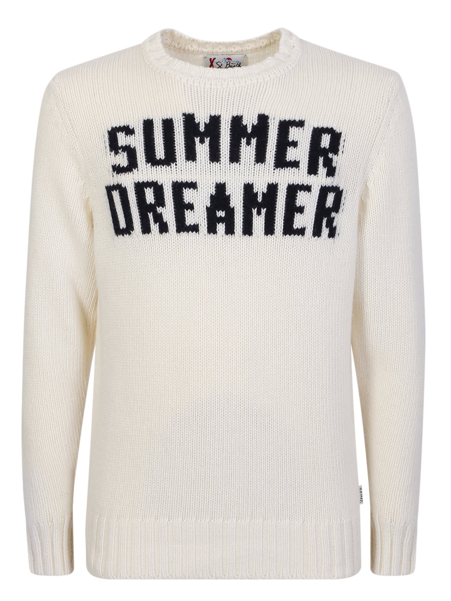 Mc2 Saint Barth White Summer Dreamer Sweater In White