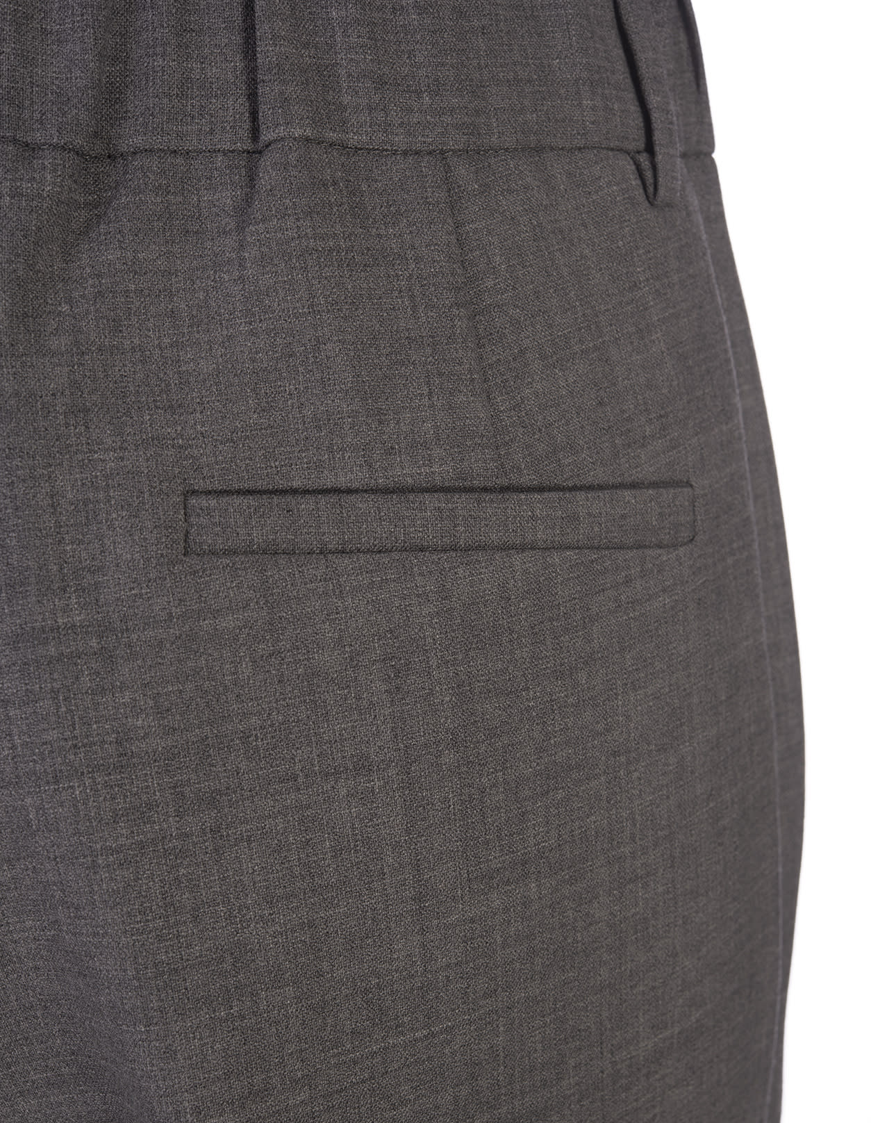 Shop Incotex Grey Stretch Wool Tailored Trousers