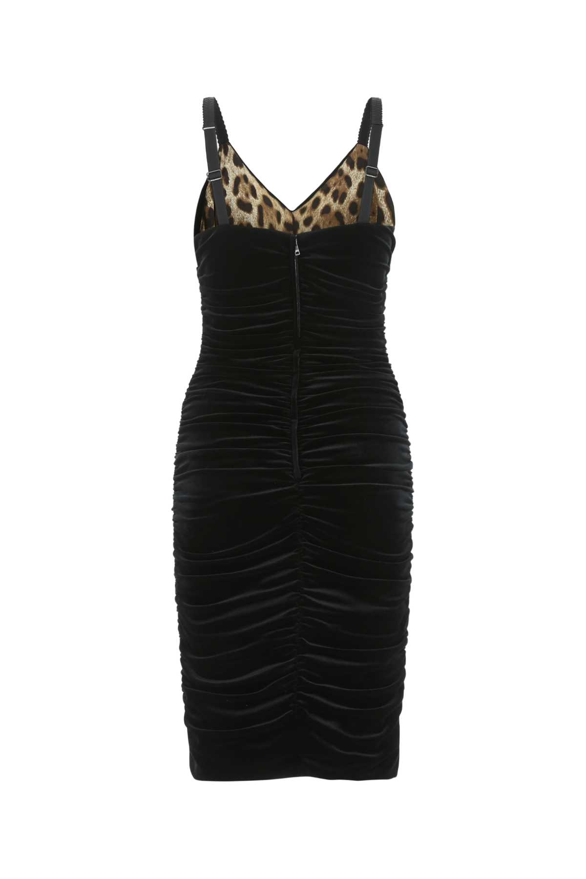 Dolce & Gabbana Black Velvet Mini Dress In N0000