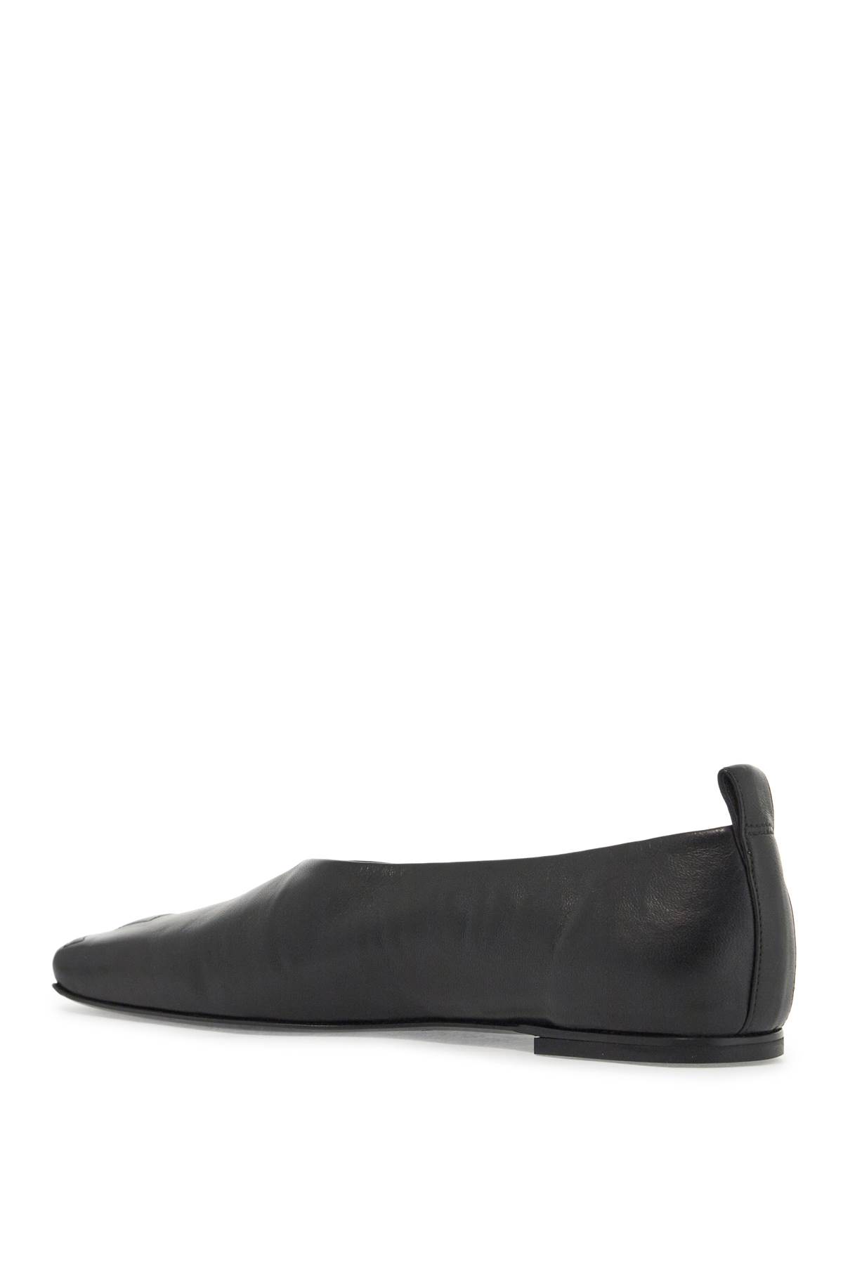 Shop Courrèges Ist Leather Ballet Flats In Black (black)