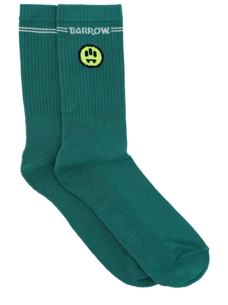 Barrow Logo-print Graphic Socks In Green