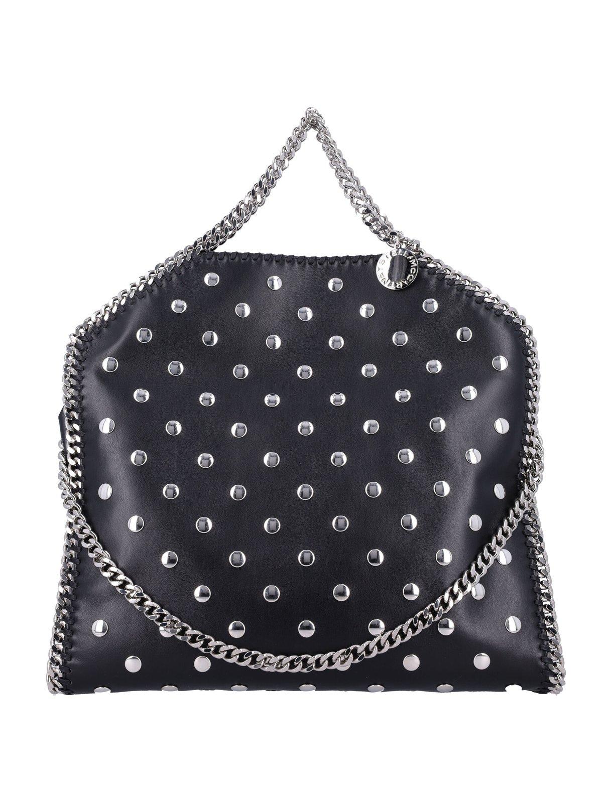 Shop Stella Mccartney Embellished Chained Tote Bag In Black