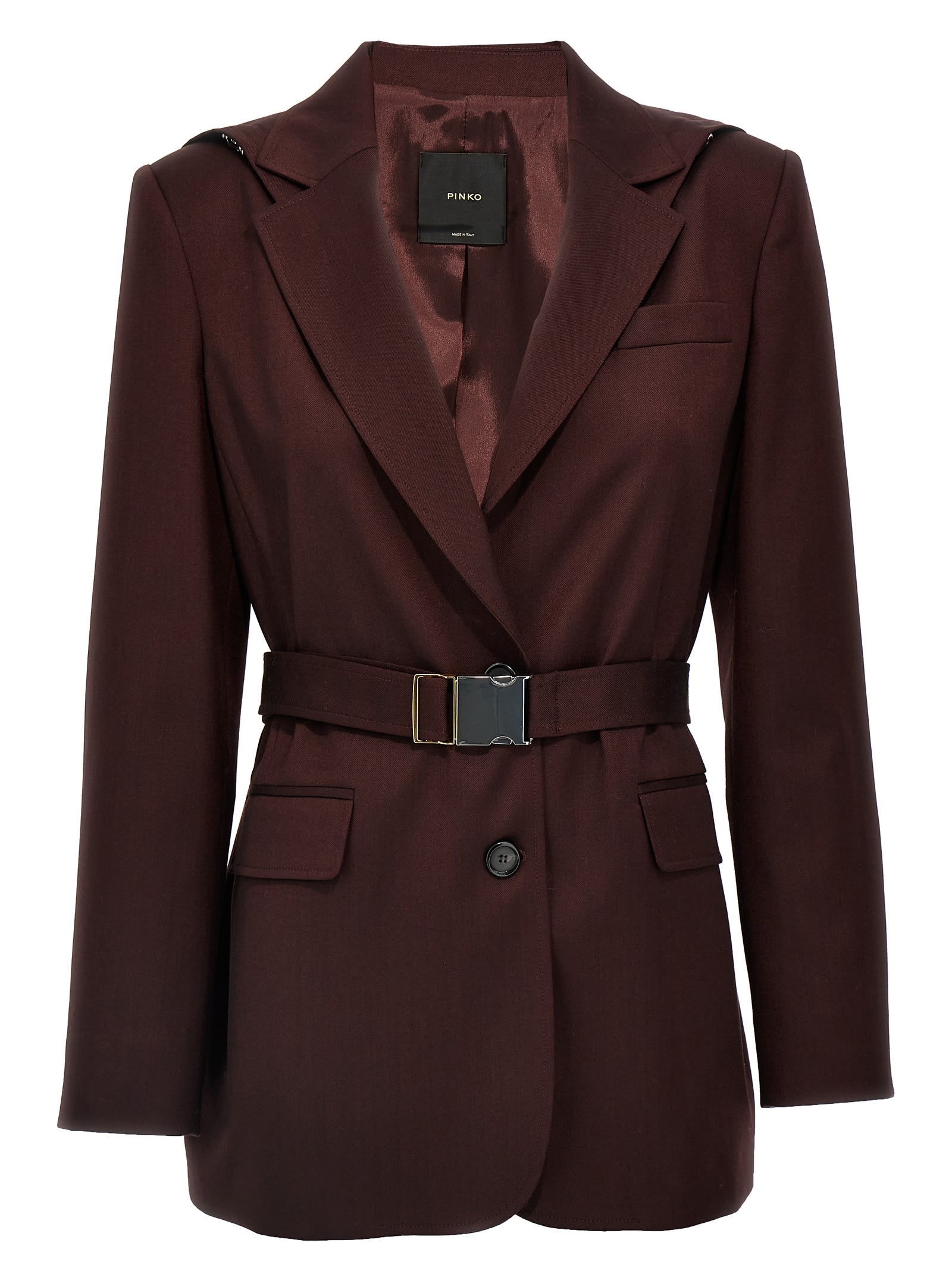 Shop Pinko Cortez Blazer In Bordeaux