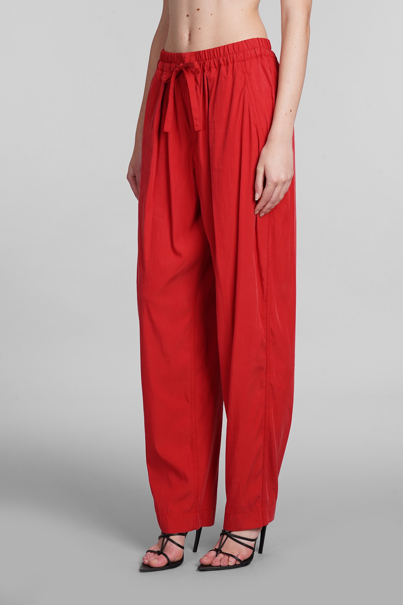 Shop Isabel Marant Hectorina Pants In Red Wool And Polyester