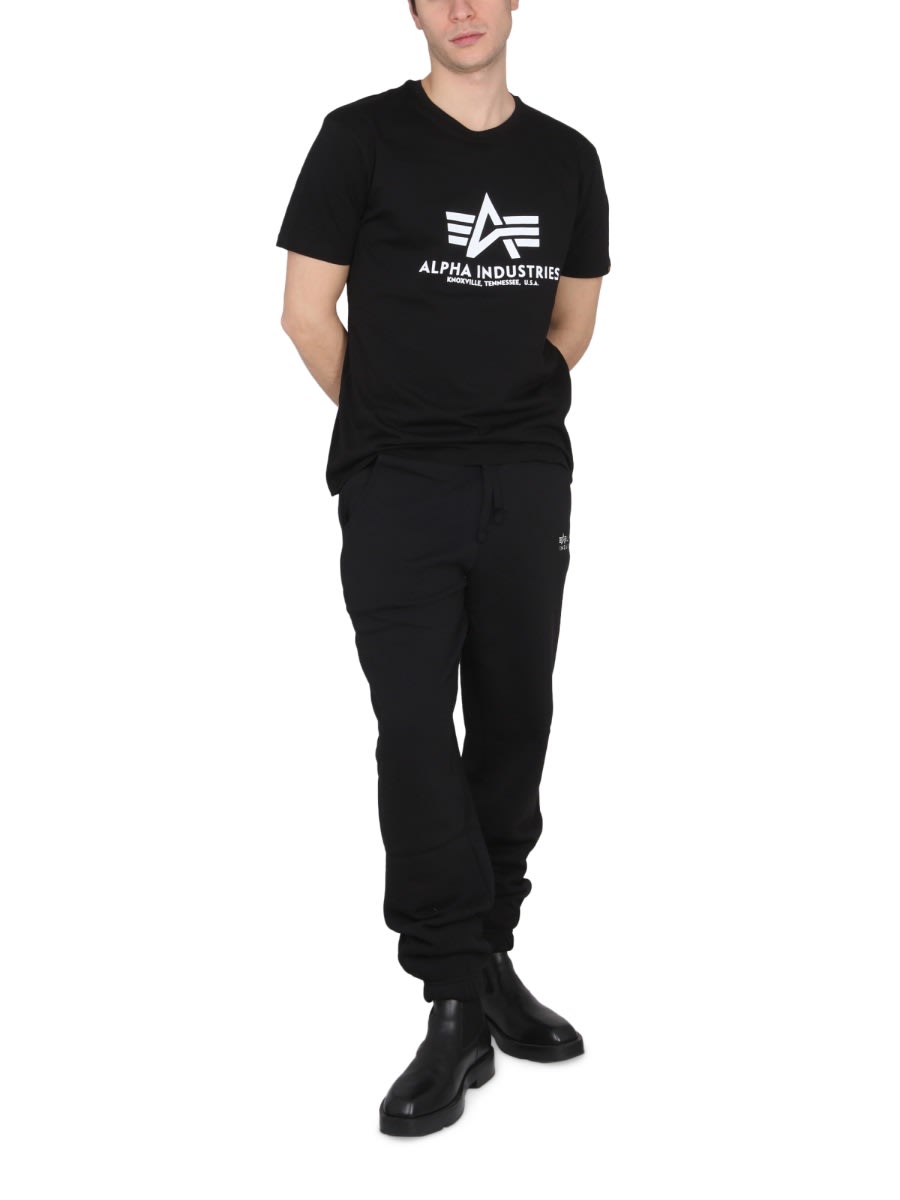Shop Alpha Industries Pataloni With Logo In Black