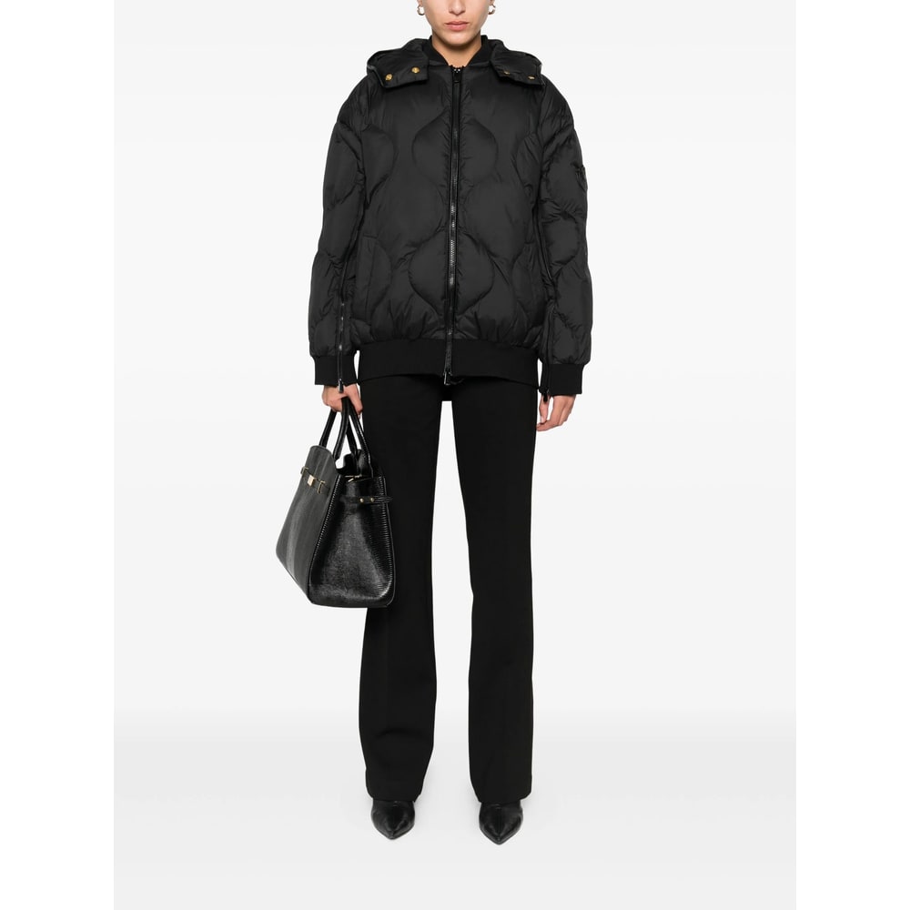 Pinko Puffer Jacket With Quilted Pattern In Blue