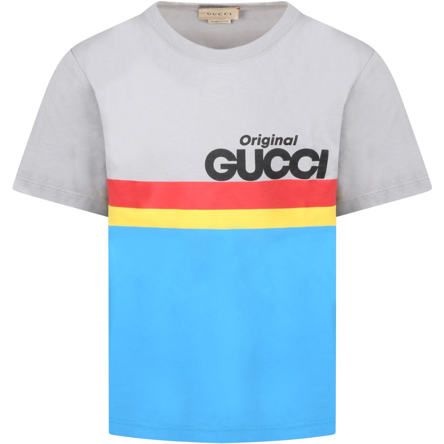 Gucci Grey T-shirt For Kids With Logo