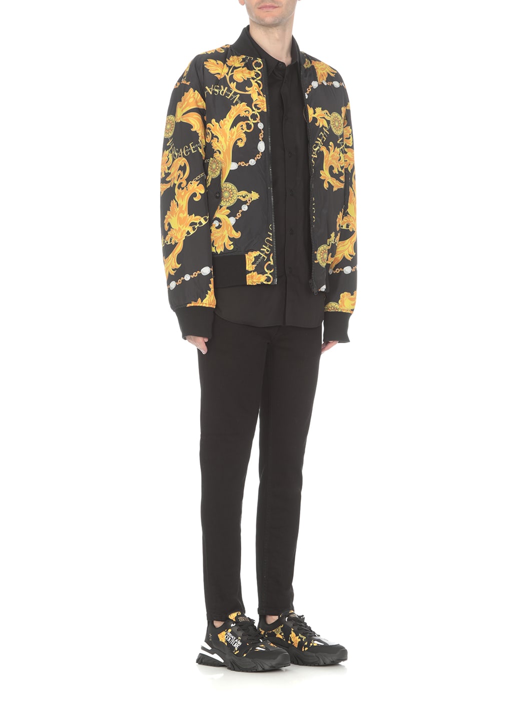 Shop Versace Jeans Couture Logoed Shirt In Black