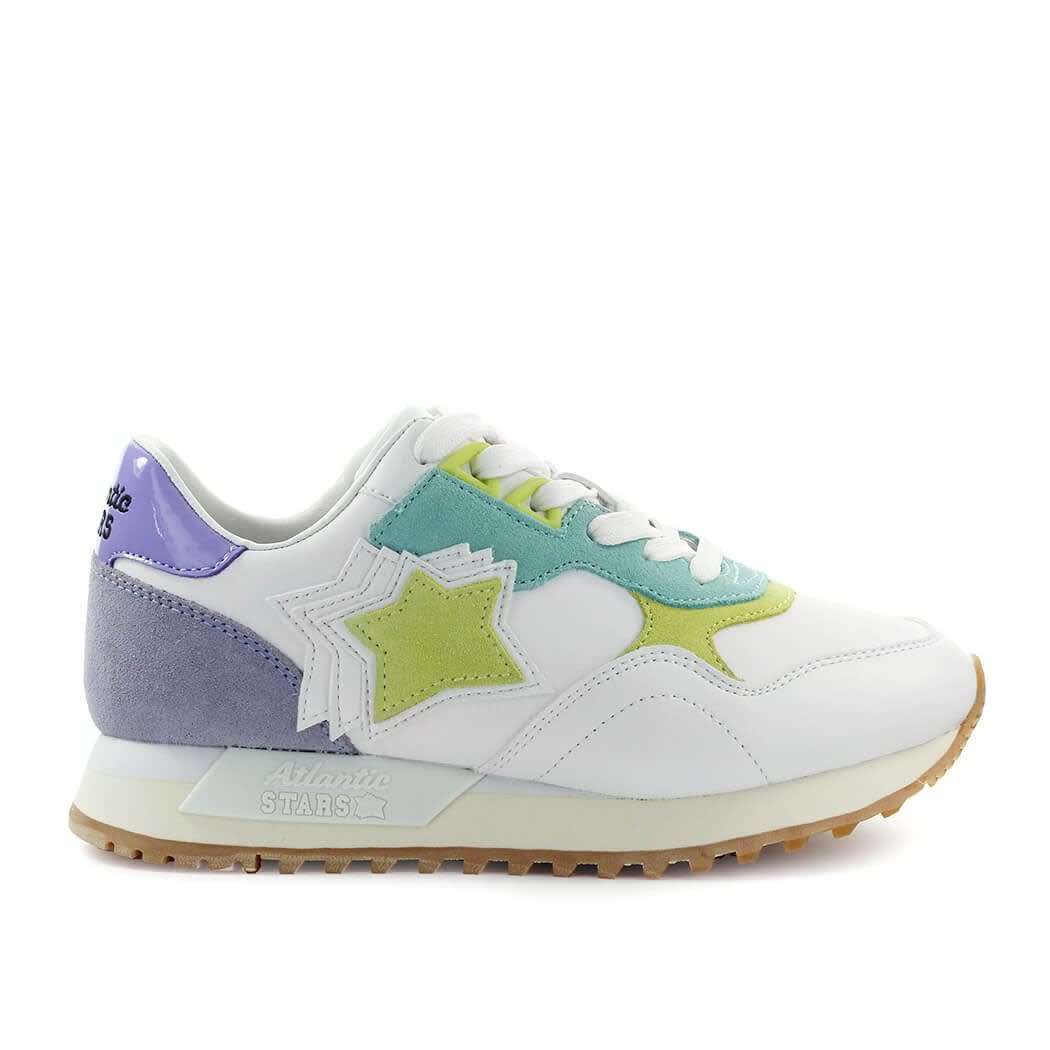 Atlantic Stars Ghalac White Lilac Green Sneaker