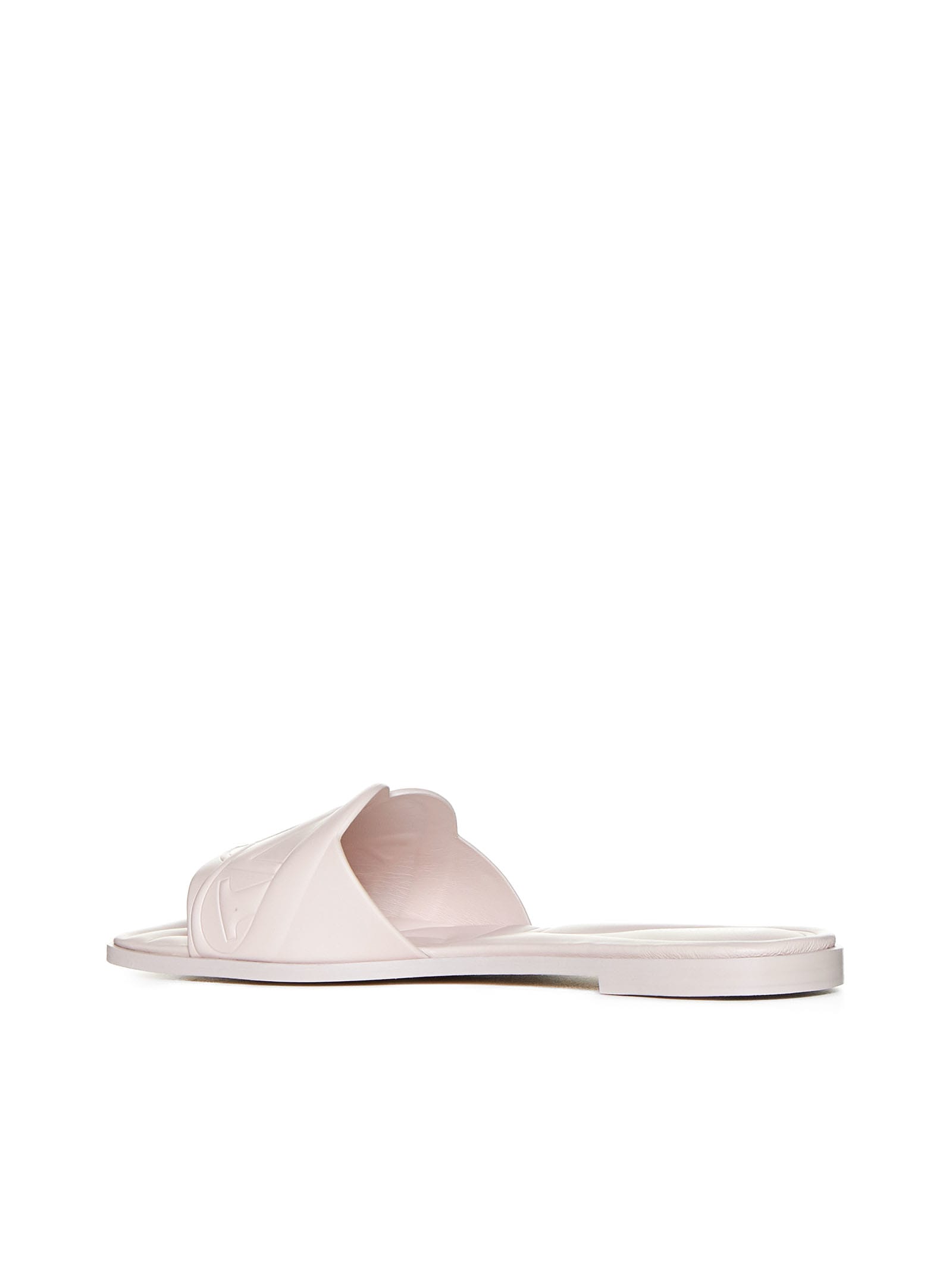 Alexander Mcqueen Alexander Mc Queen Leather Flat Sandals In Clay/clay