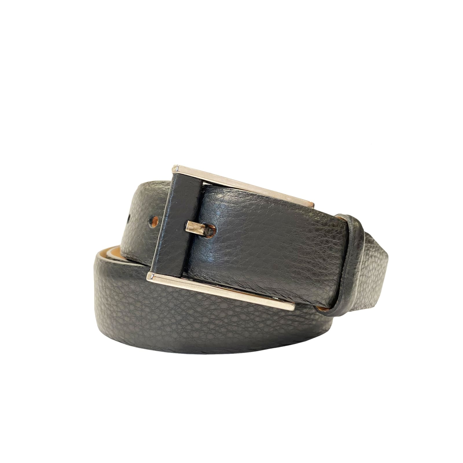 Giorgio Armani Leather Belt Men In Black