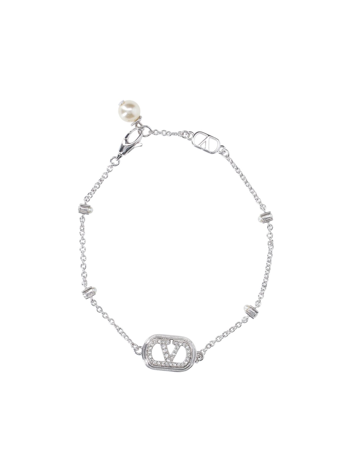 Valentino Garavani Swarovski® Vlogo Signature Bracelet In Metallic