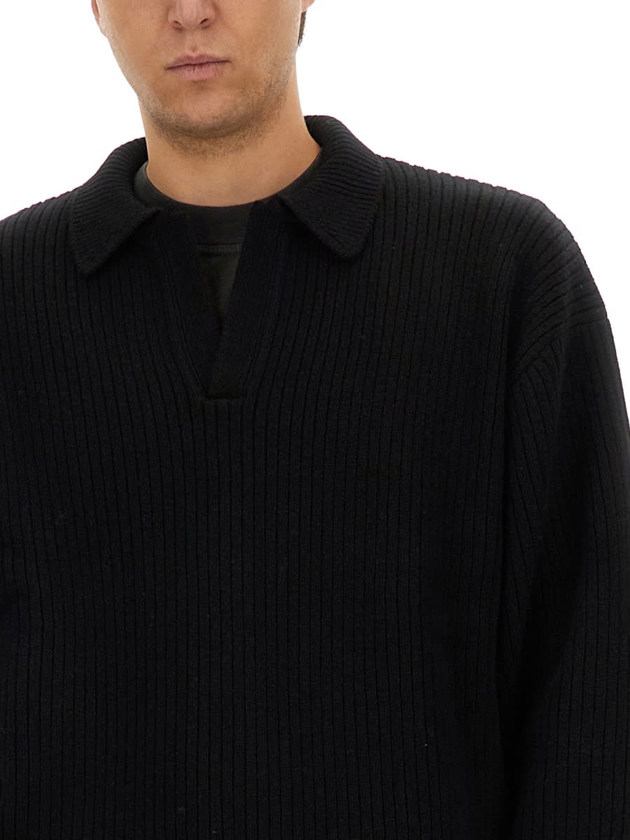 Represent Knitted Polo. In Black