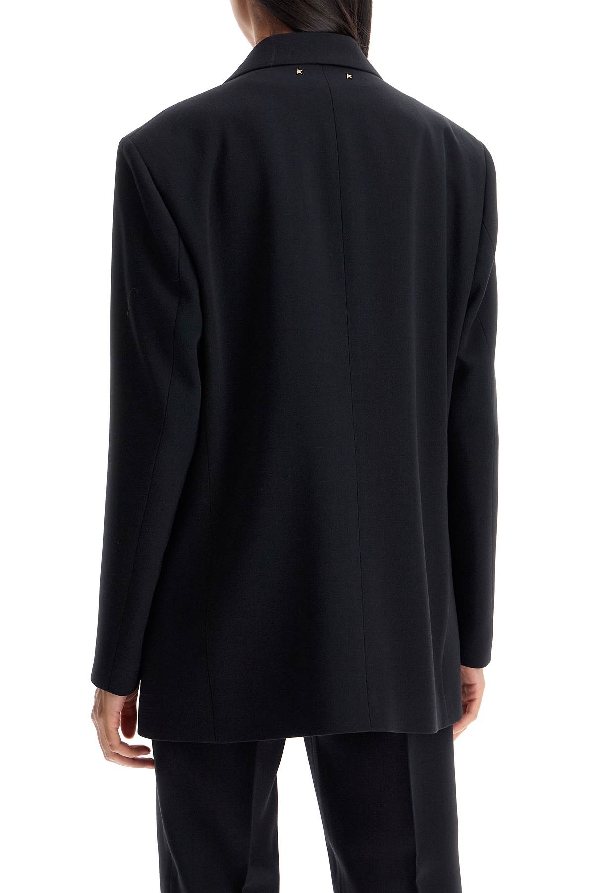 Golden Goose Single-breasted Crepe Bl In Polar Night
