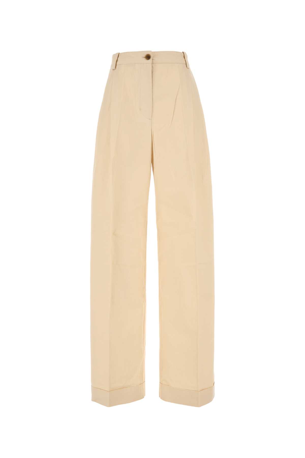 Maison Kitsuné Cream Cotton Pant