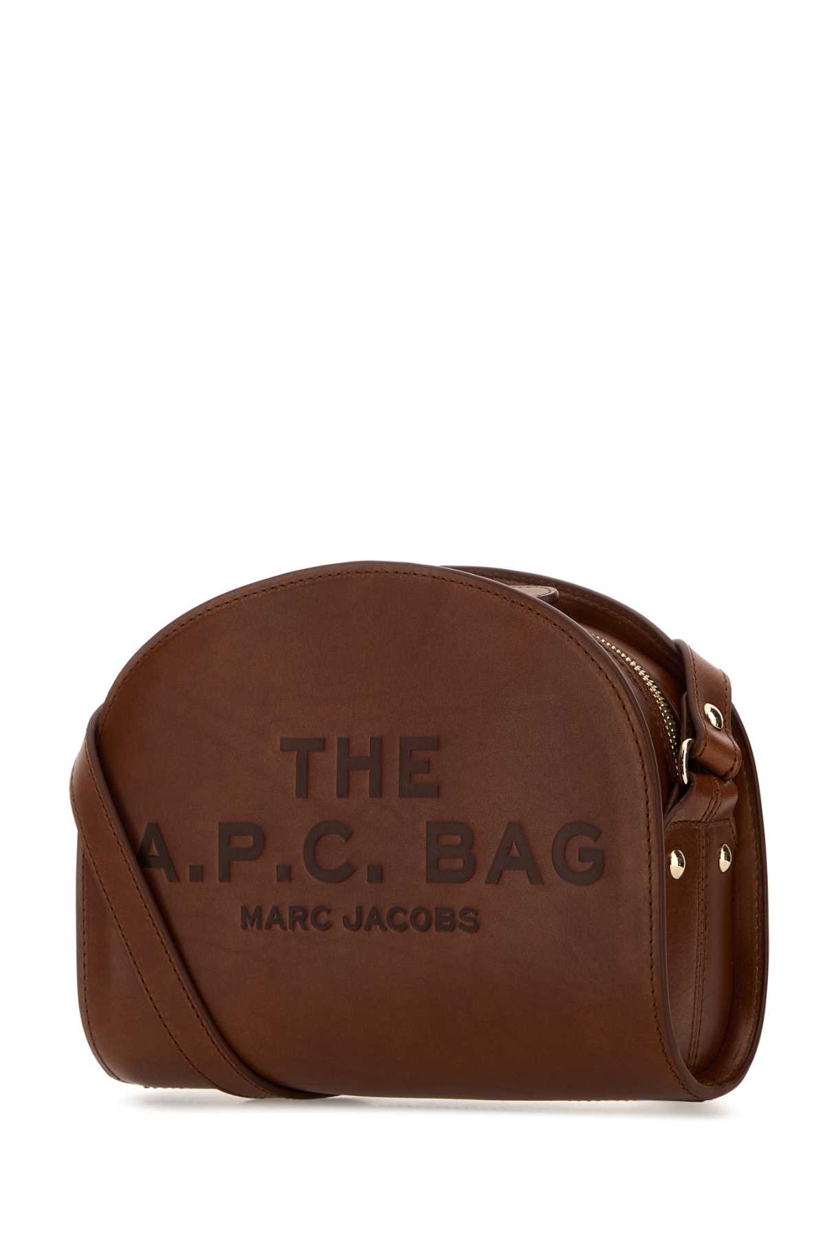 Apc A.p.c. Women Brown Leather A.p.c. X Marc Jacobs Demi Lune Crossbody Bag In Brown