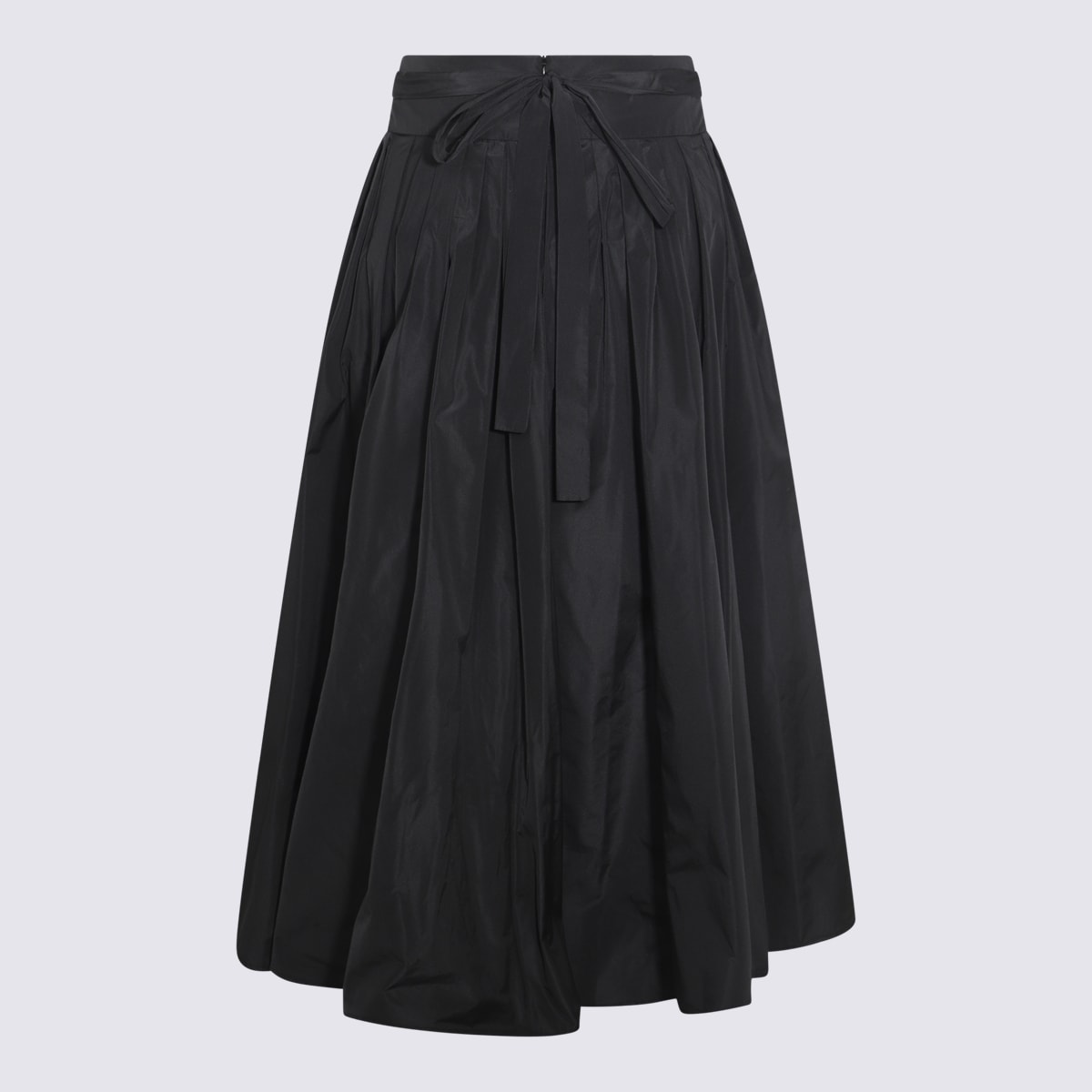 S Max Mara Black Poplin Lirica Skirt