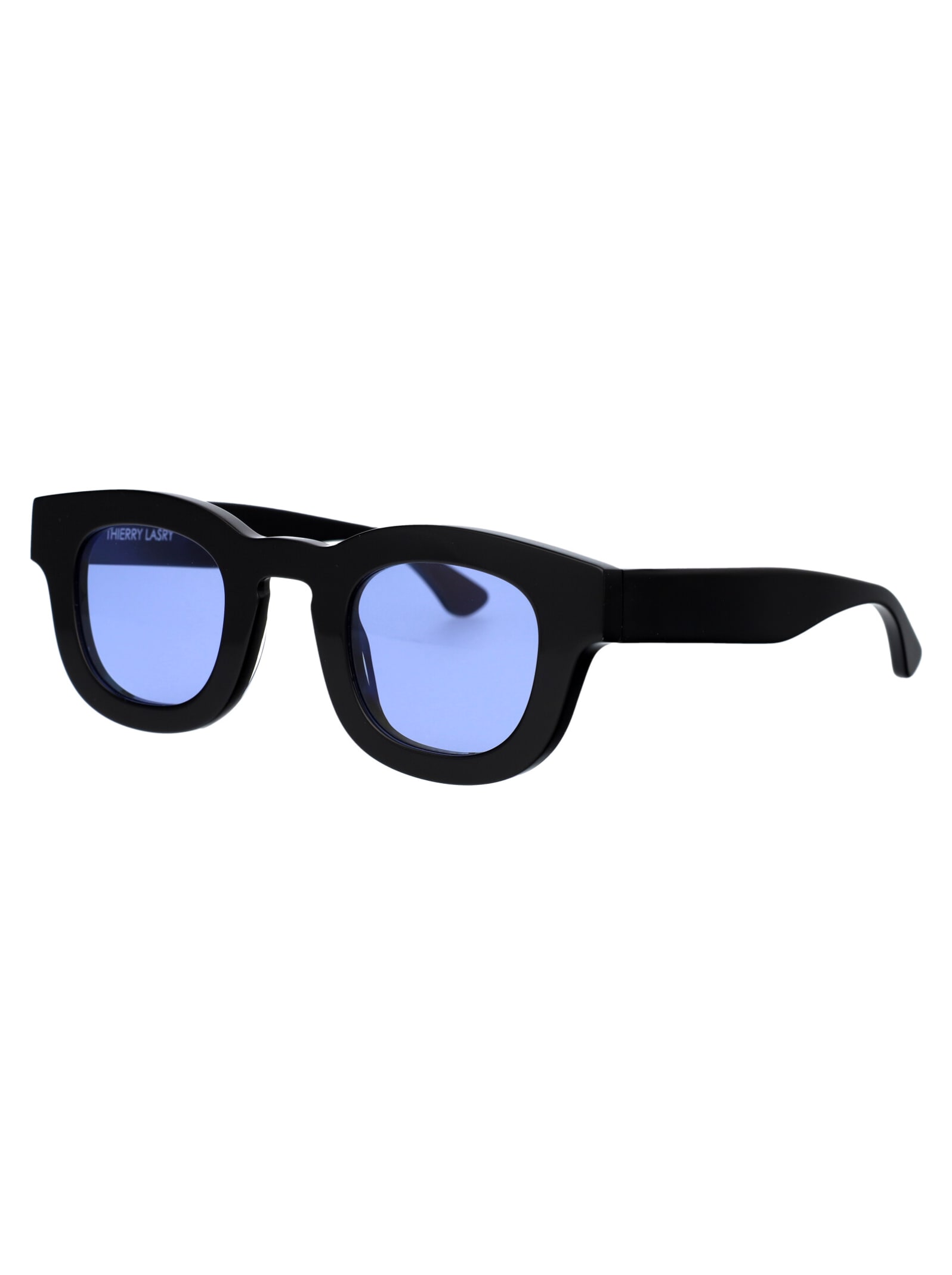 Shop Thierry Lasry Darksidy Sunglasses In 101 Light Blue