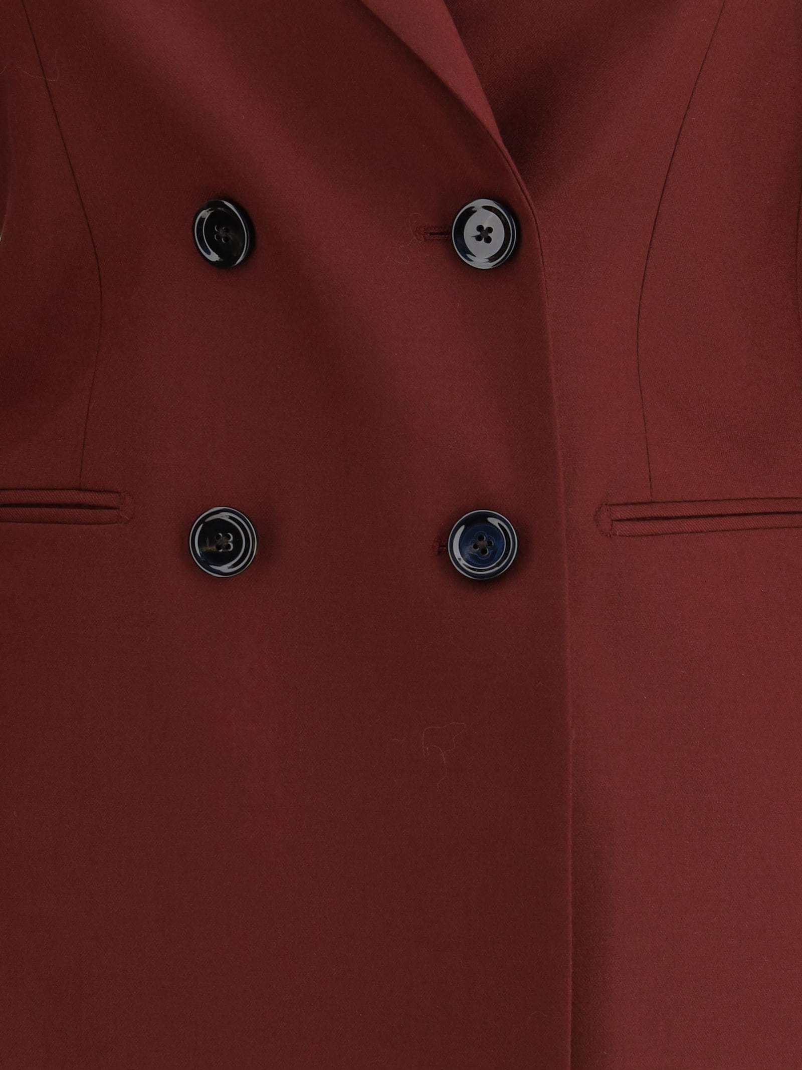 Lardini Double-breasted Blazer In Burgundy