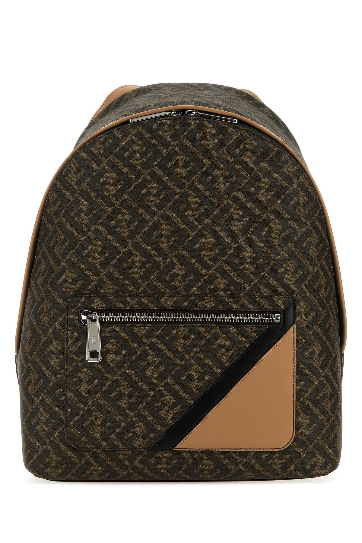 Multicolor Canvas And Leather Chiodo Diagonal Backpack