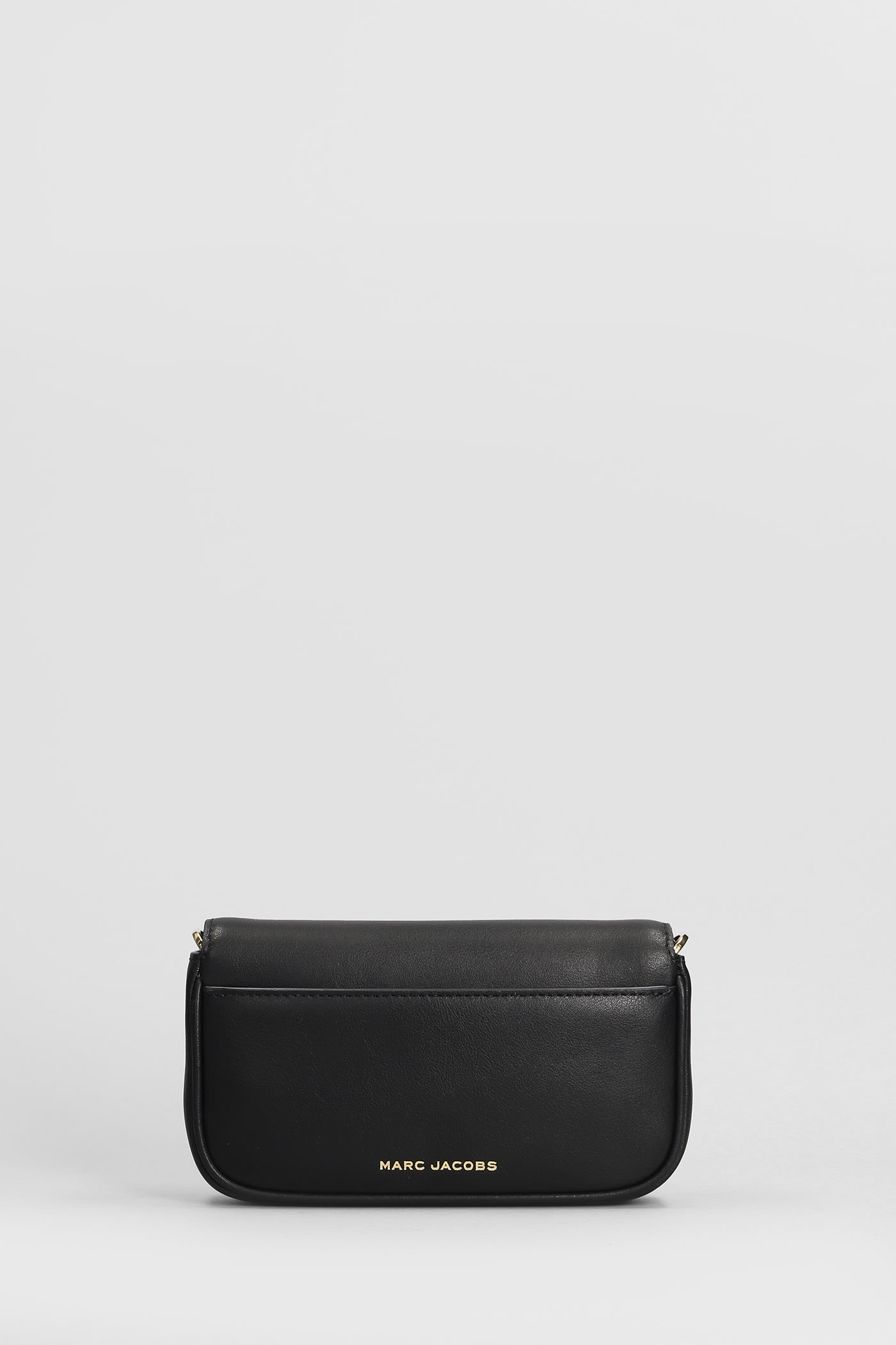 Shop Marc Jacobs The Mini Shoulder Shoulder Bag In Black Leather