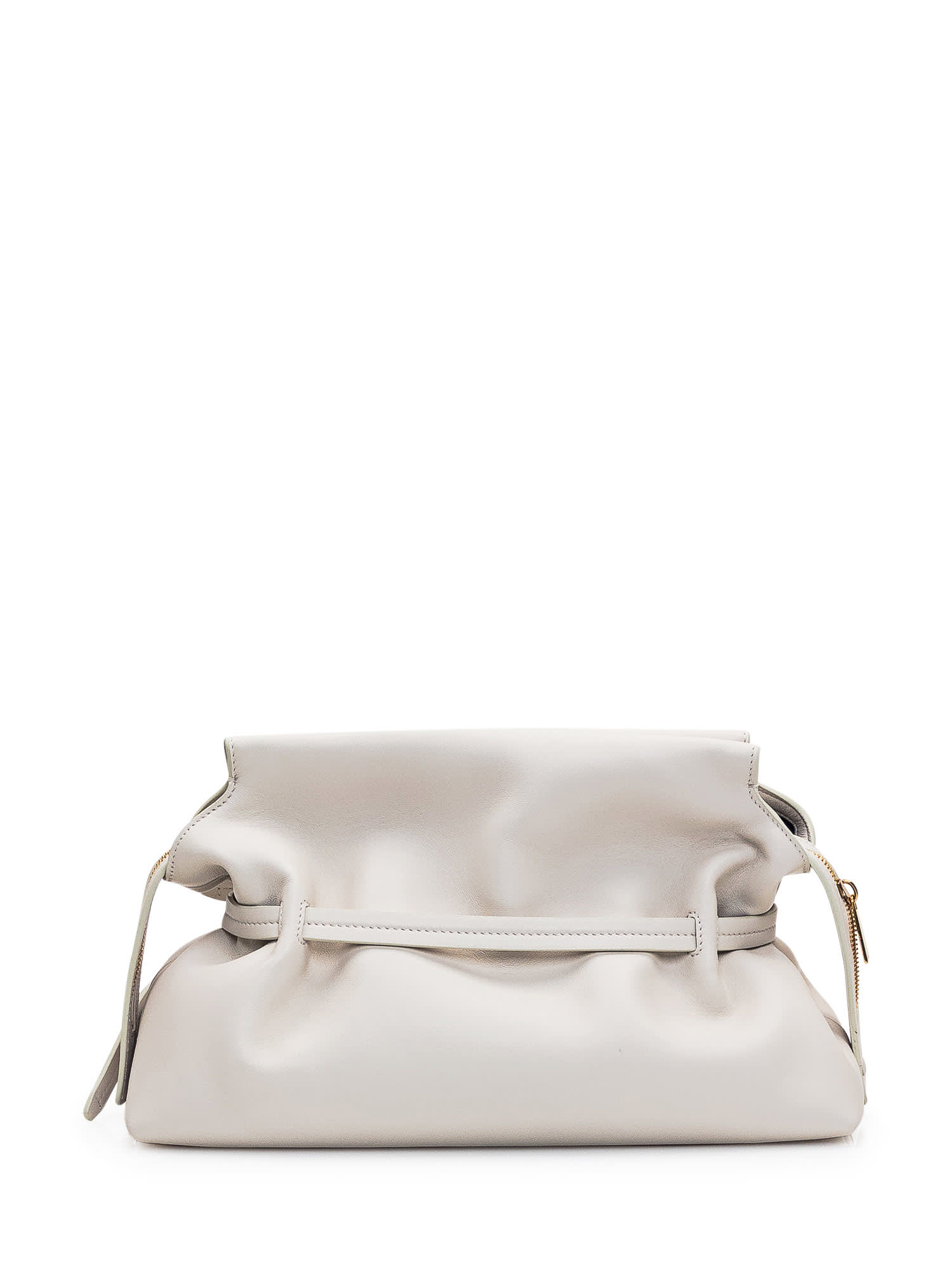 Shop Off-white Clutch Bag With Zip-tie Label In White