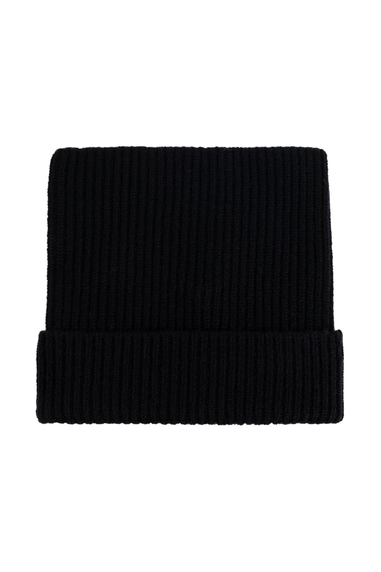 Acne Studios Wool Beanie With Logo In Black