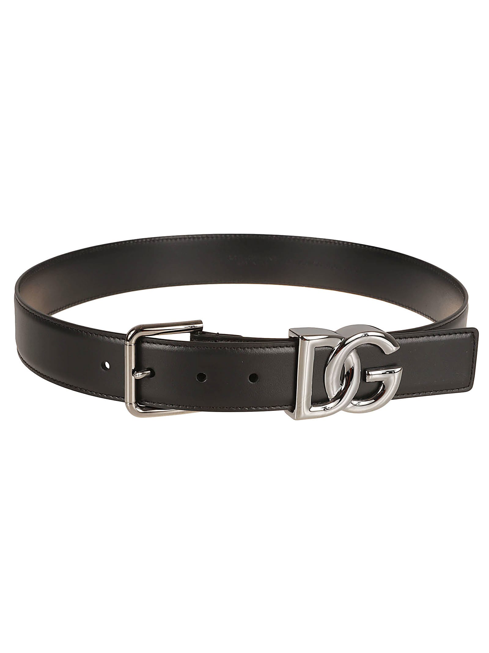 Shop Dolce & Gabbana Logo Buckle Belt In Black