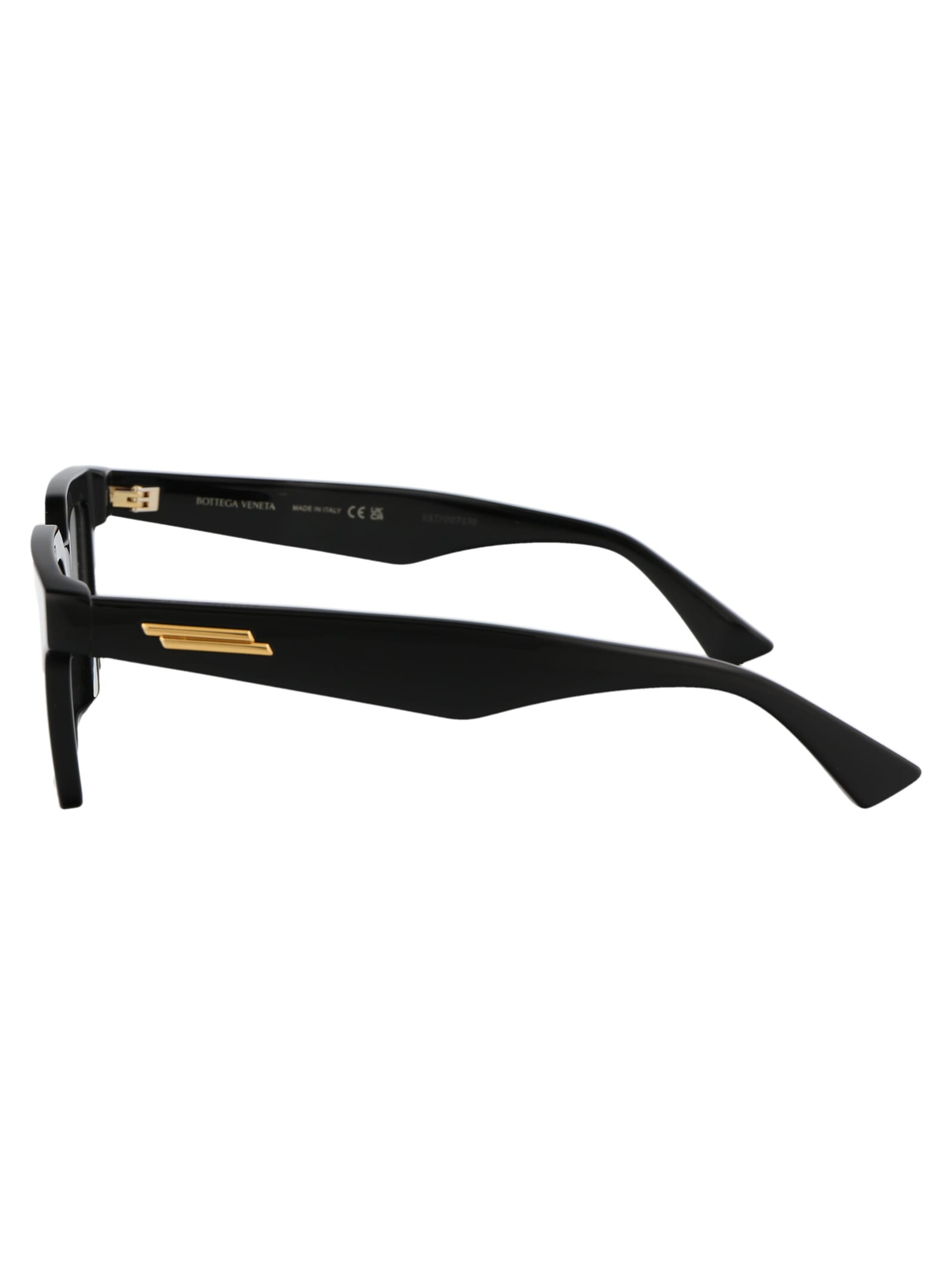 Shop Bottega Veneta Bv1216o Glasses In 001 Black Black Transparent