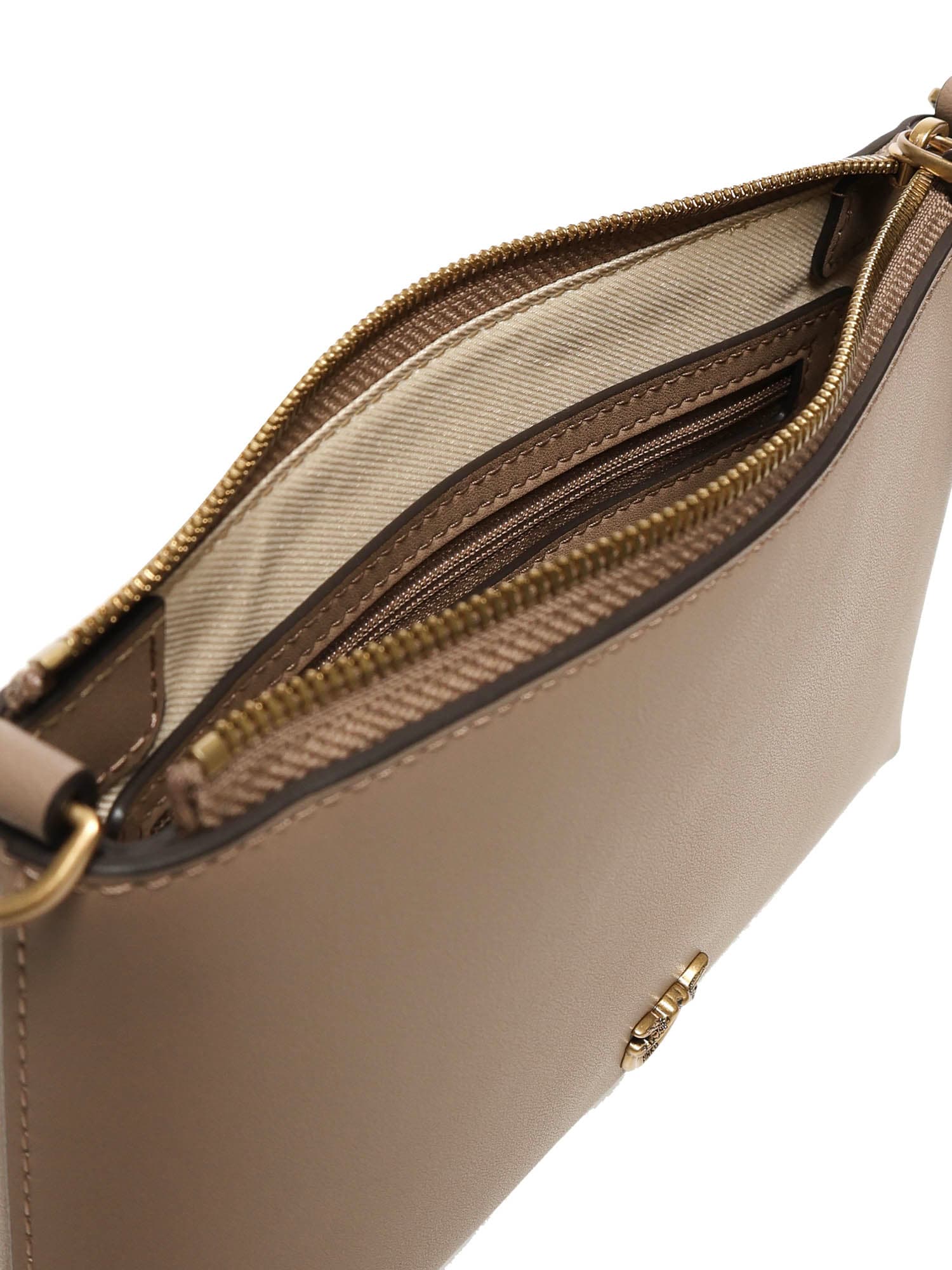 Pinko Mini Flat Clutch Bag In Brown