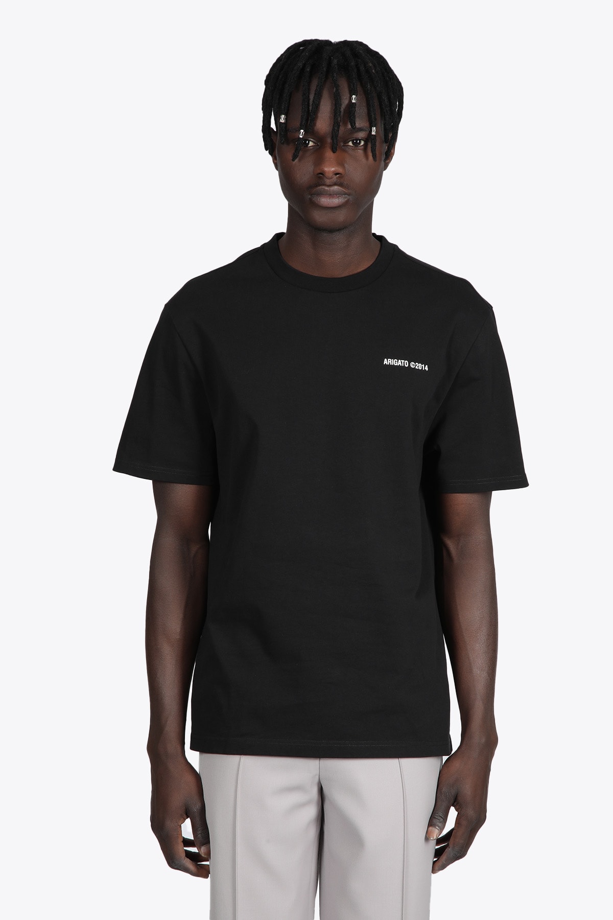 Axel Arigato London T-shirt Black cotton t-shirt with chest logo - London T-shirt