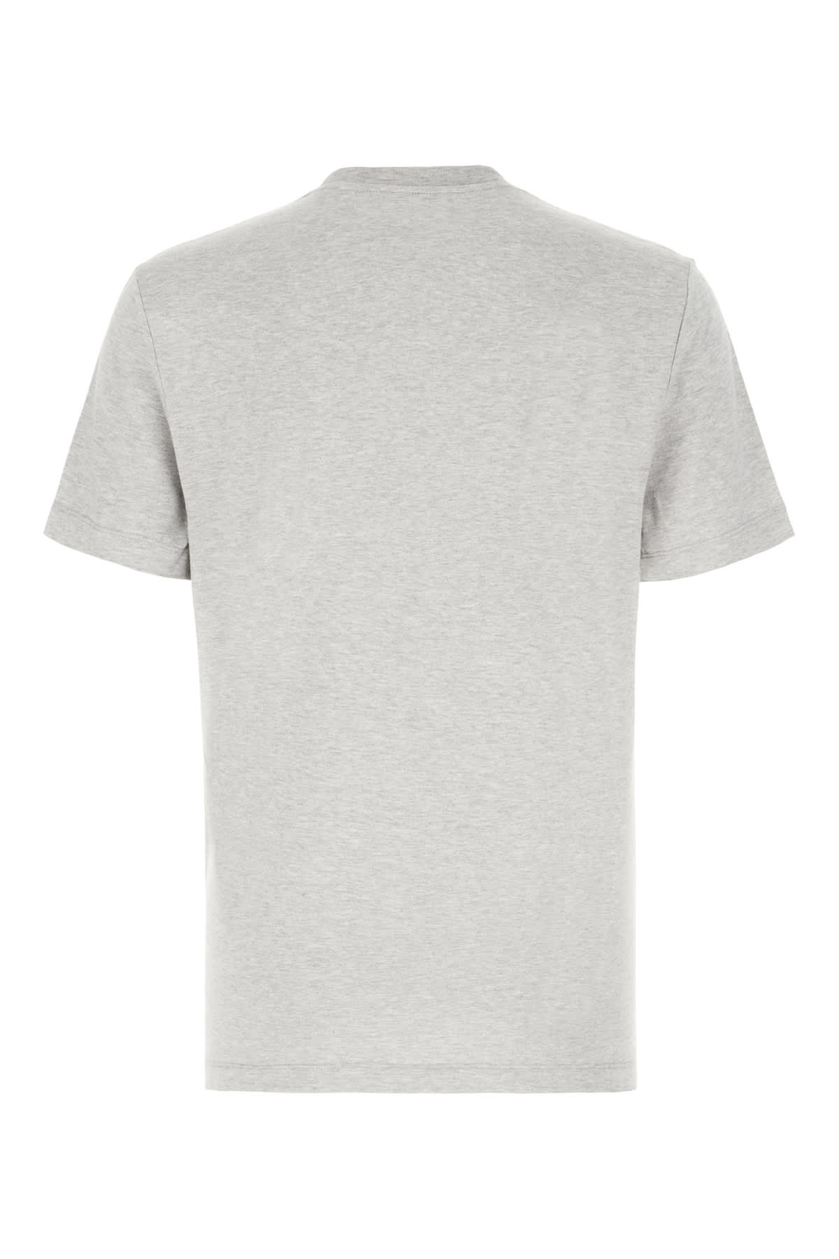 Shop Versace Grey Cotton T-shirt In Light Grey