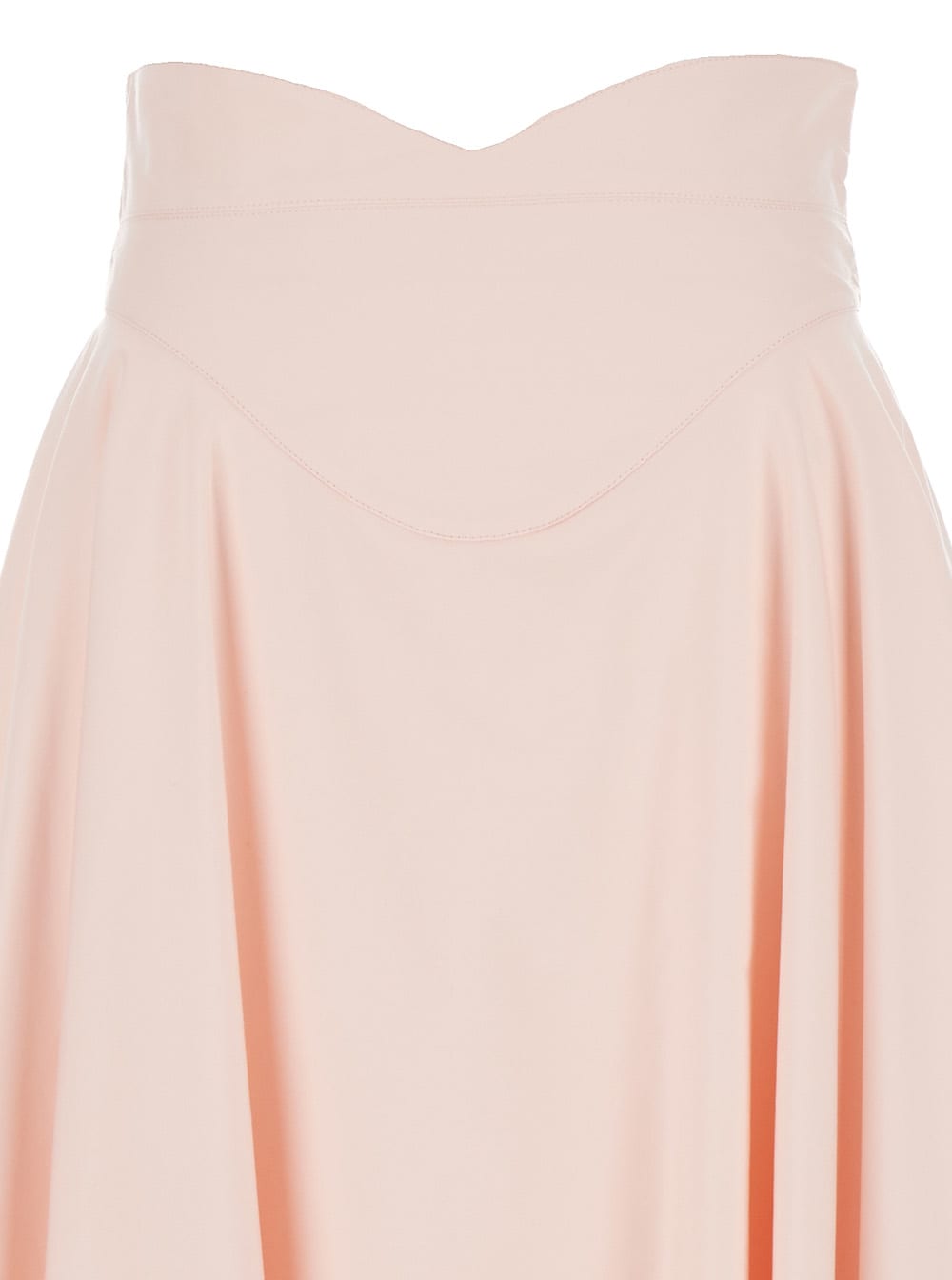 Shop Alexander Mcqueen Long Pink High-waisted Skirt With Pleated Design In Cotton Woman