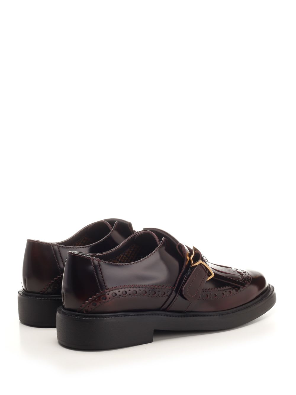 Shop Tod's Monkstrap Shoes In Brown