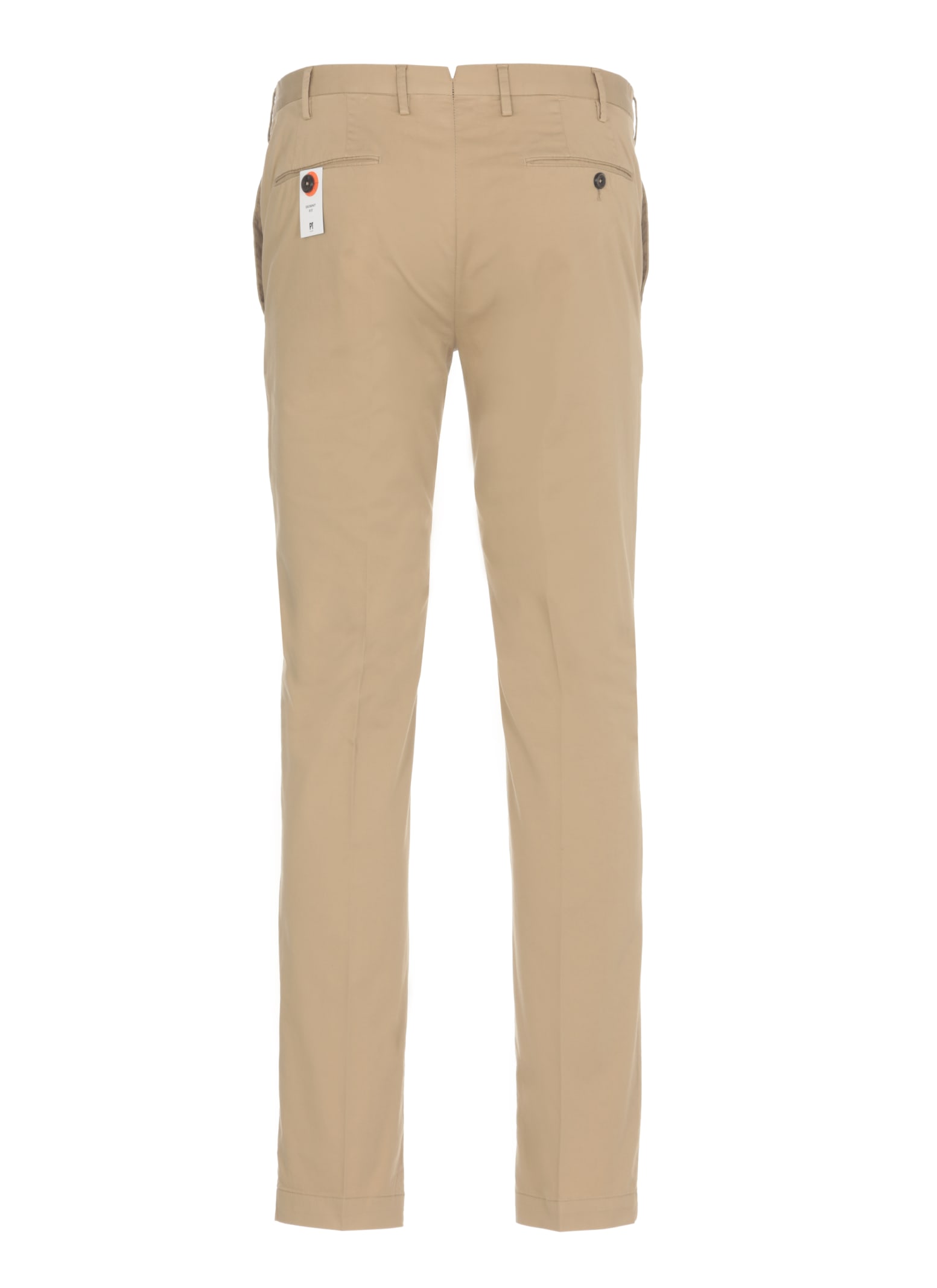 Shop Pt01 Cotton Trousers In Beige