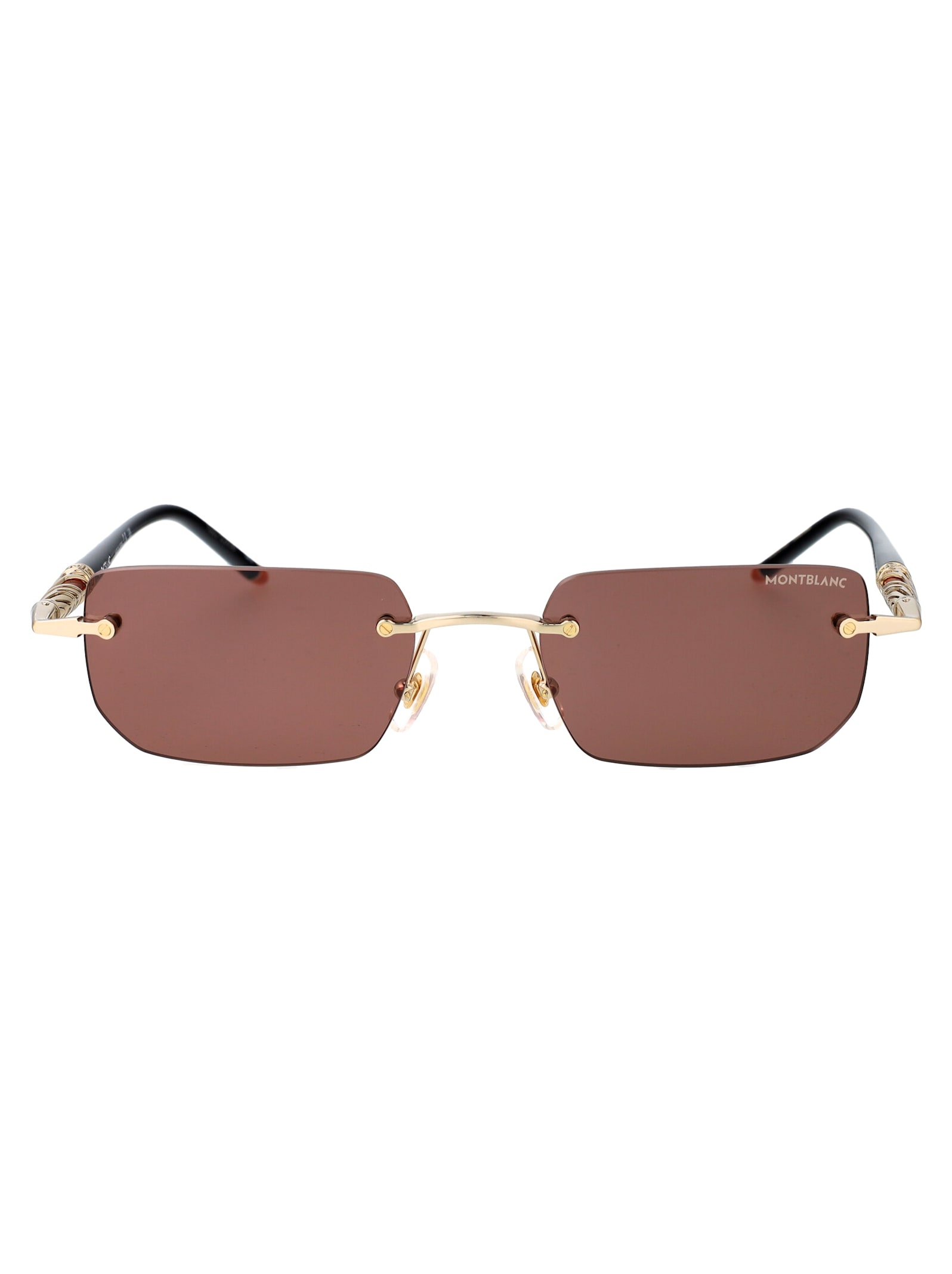 Shop Montblanc Mb0348s Sunglasses In Brown