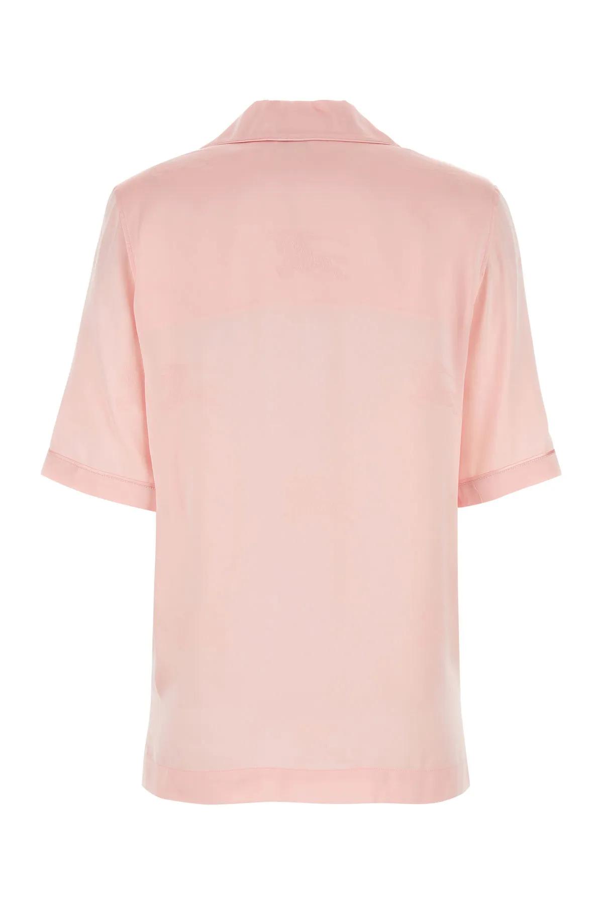 Burberry Ekd Jacquard Silk Pyjama Shirt In Pink